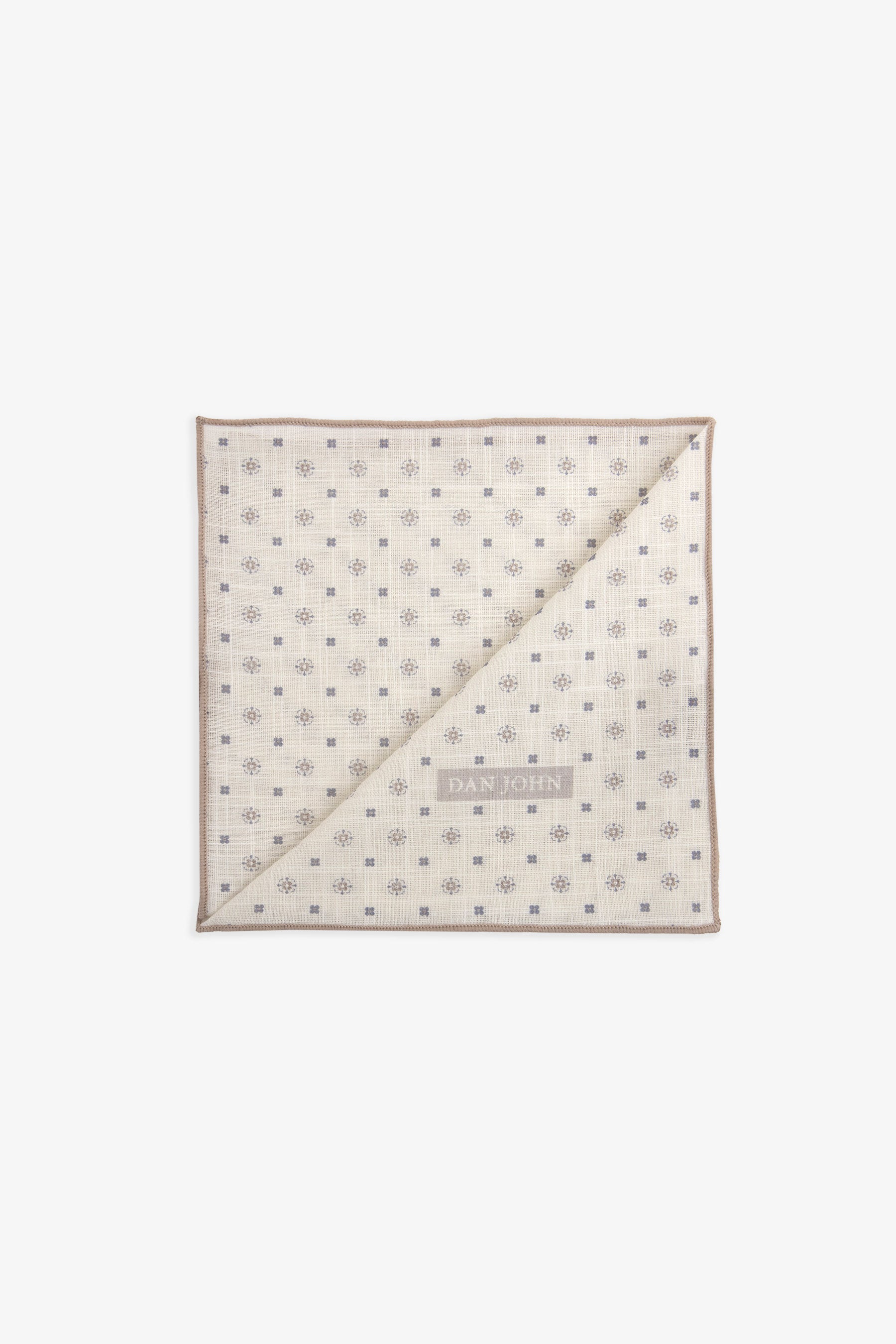 Bolso de mano microestampado gris tórtola