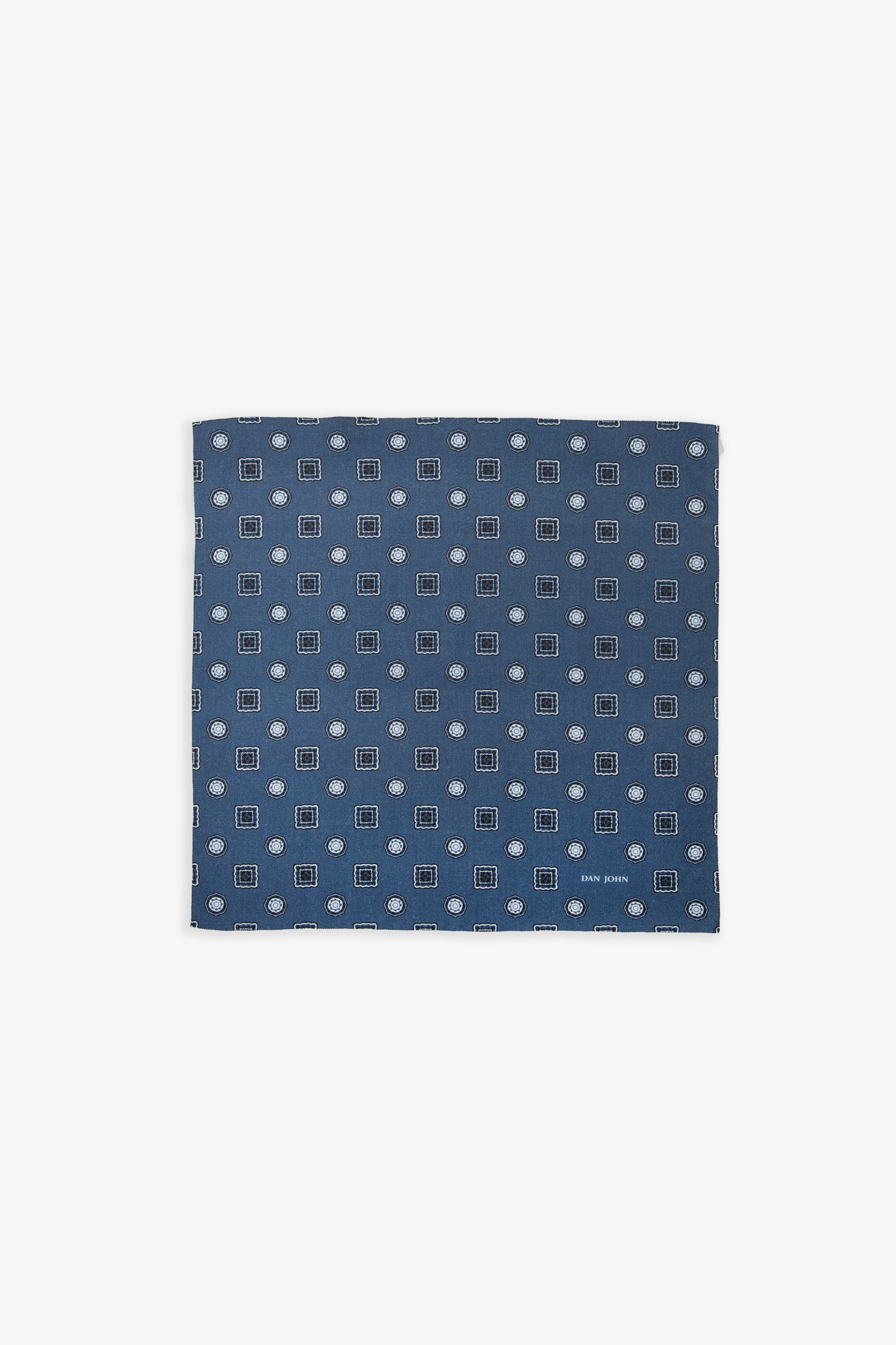 Pochette fantasia geometrica blu