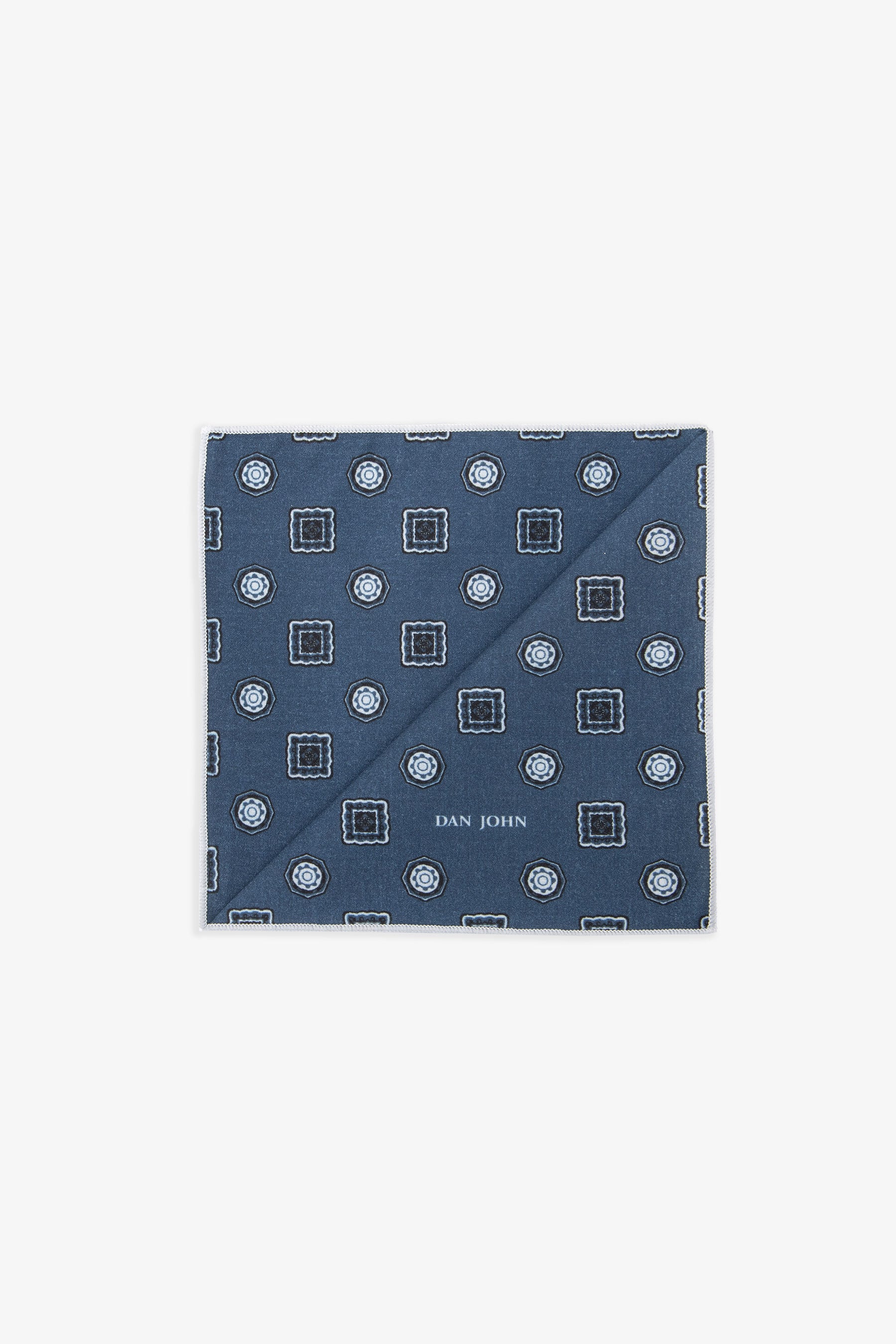 Pochette fantasia geometrica blu