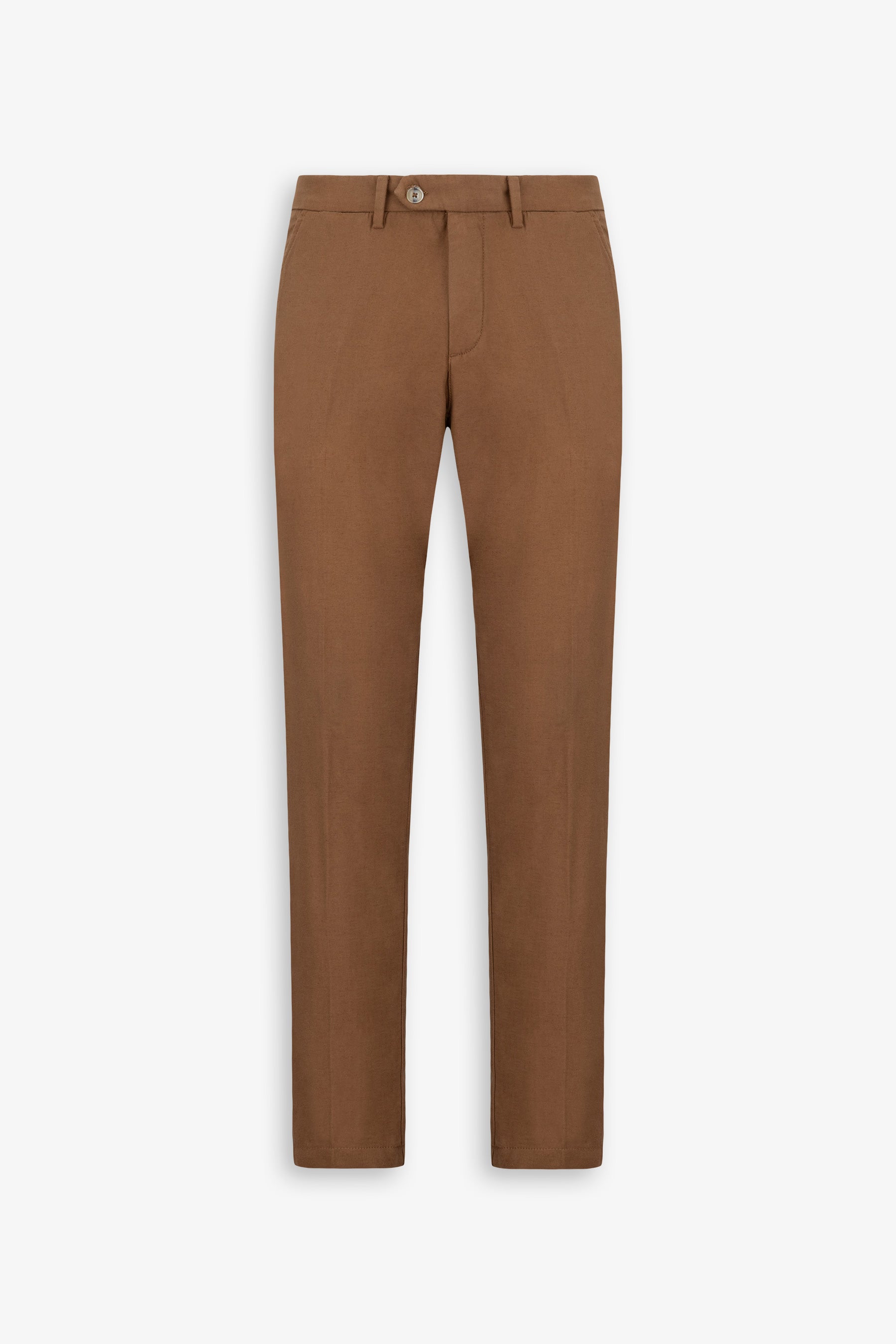 Pantaloni misto lino fiammato tabacco-Dan John