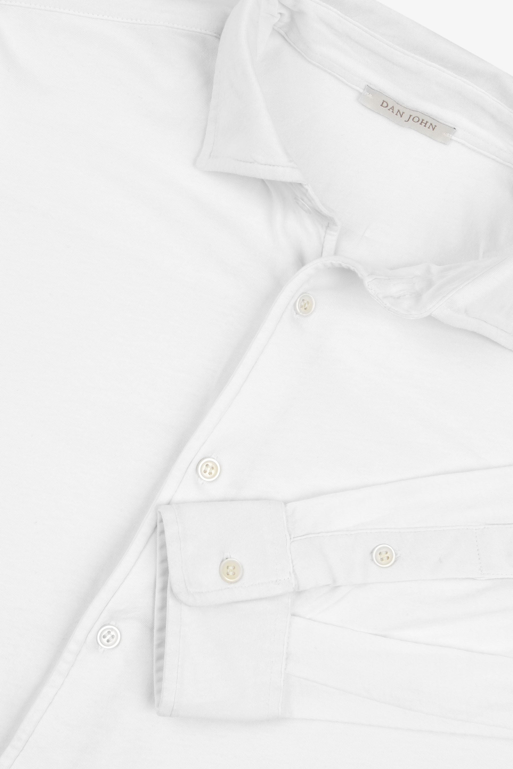 Polo camicia jersey bianca