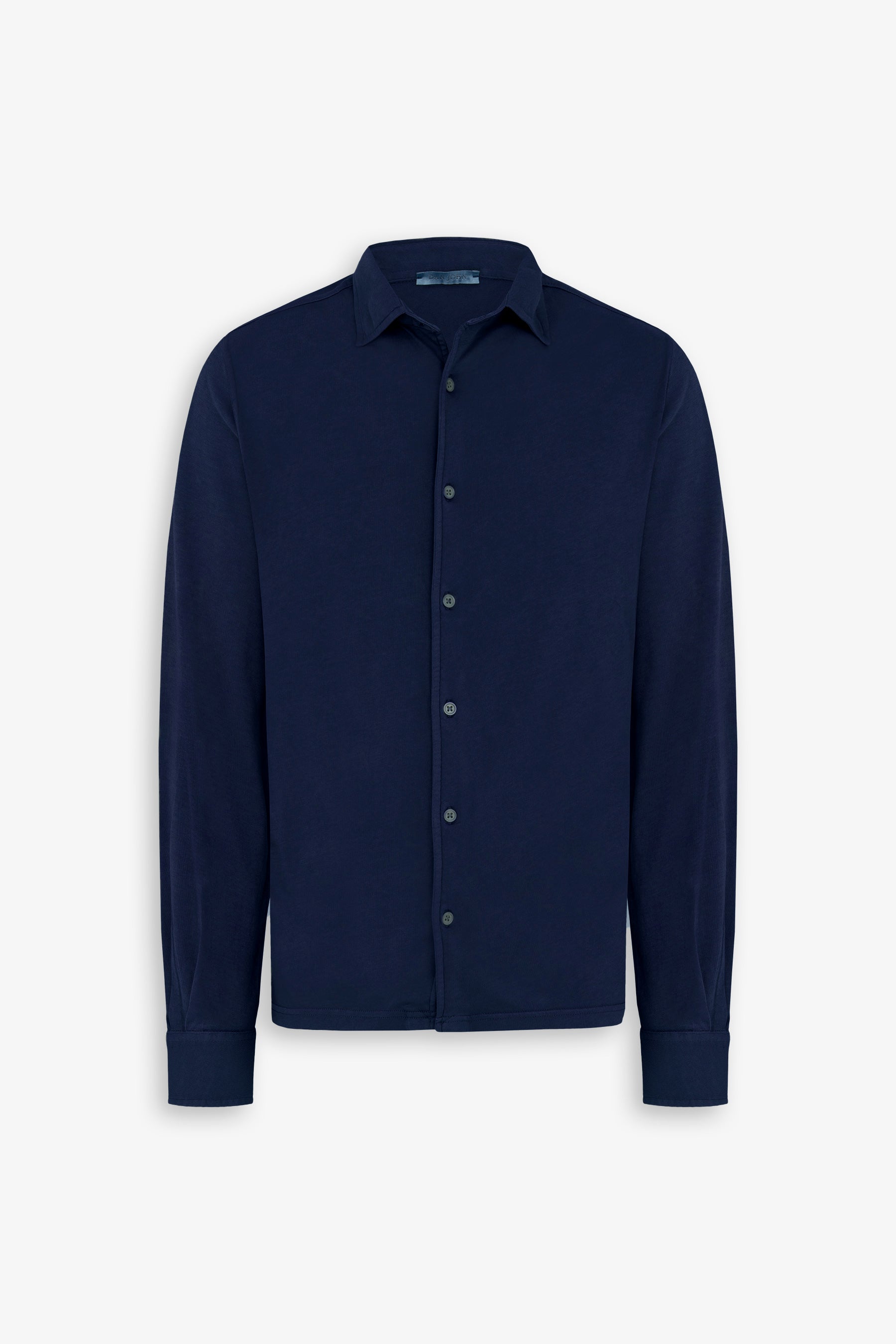 Polo camicia jersey navy