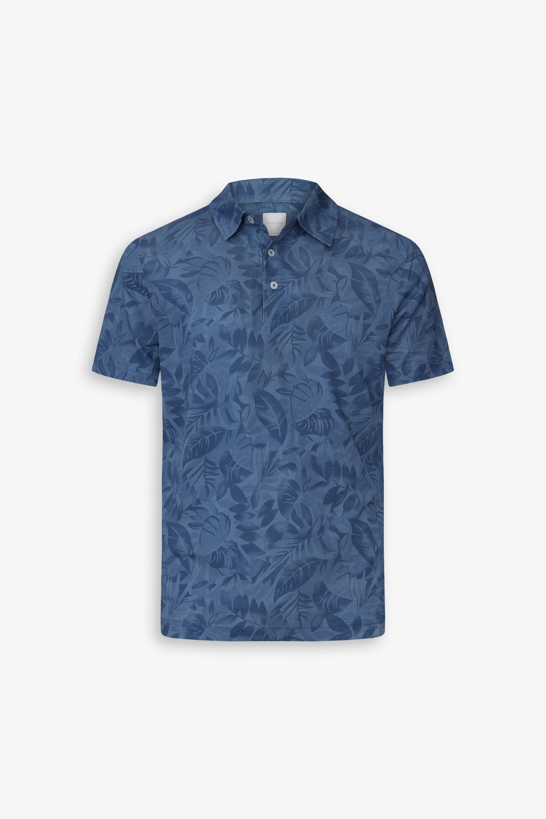Polo piquet stampa fiori royal-Dan John