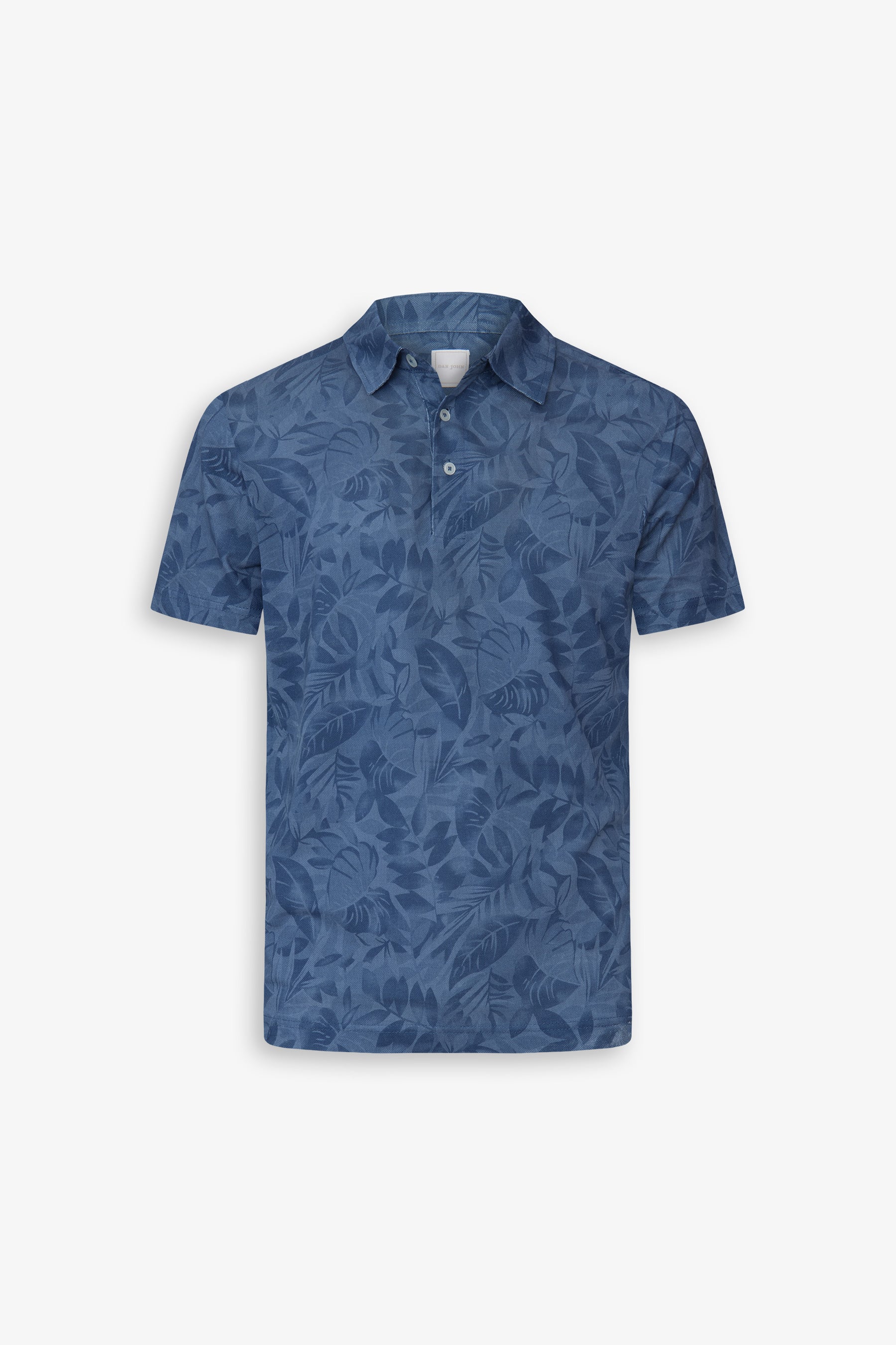Polo piquet stampa fiori royal-Dan John