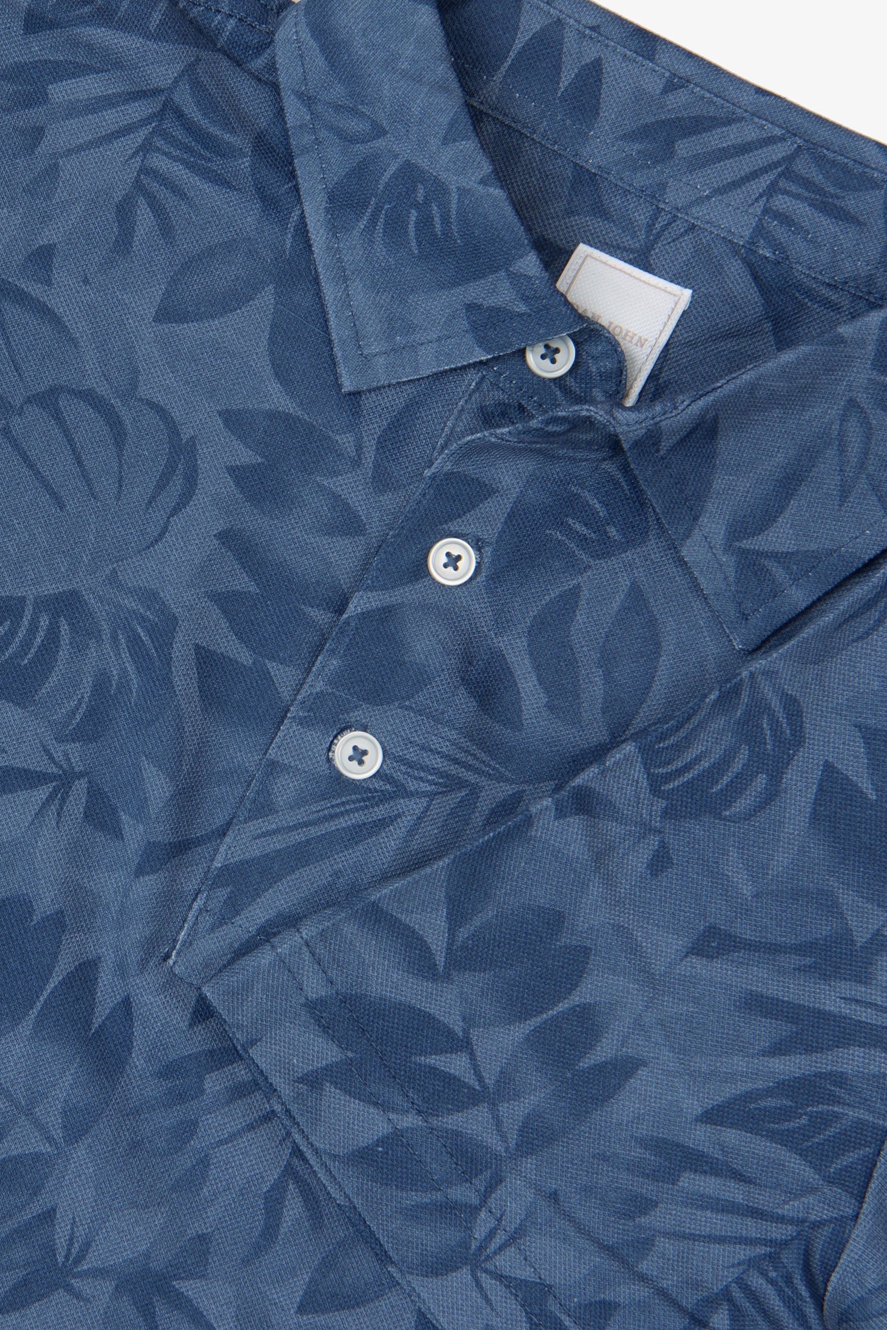 Polo piquet stampa fiori royal-Dan John