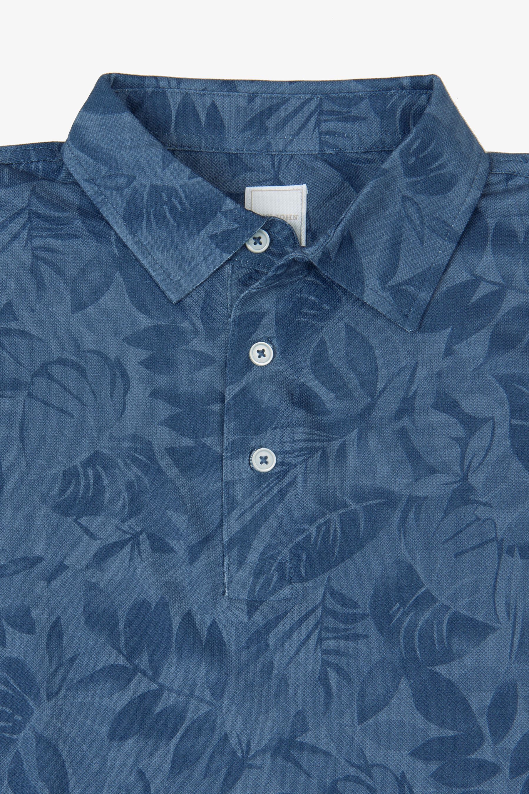 Polo piquet stampa fiori royal-Dan John