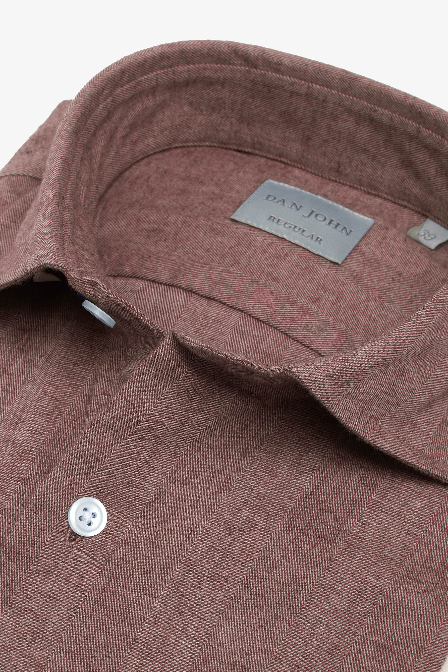 Camicia in flanella spigata coccio-Dan John