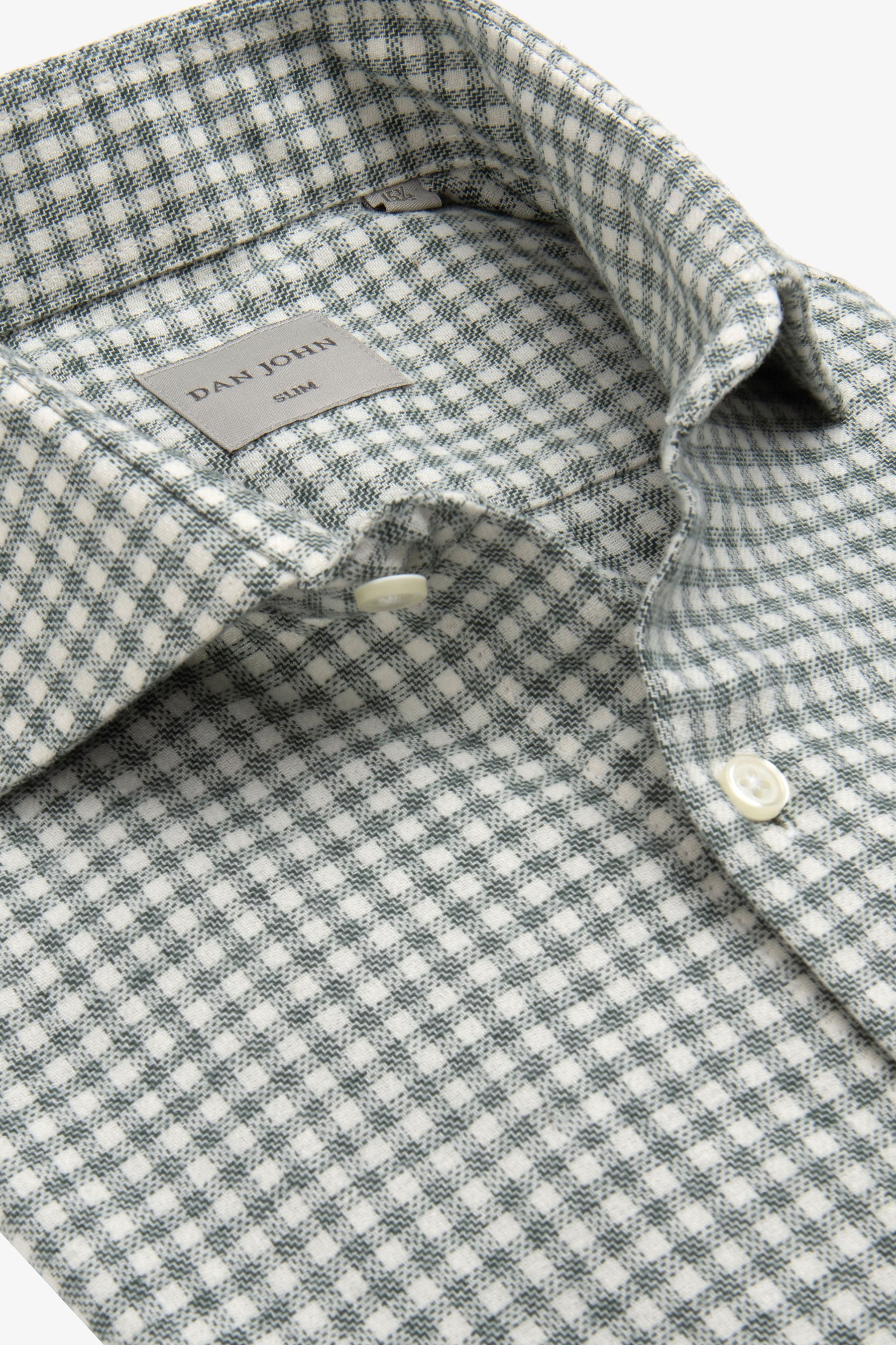 Camicia in flanella vichy salvia-Dan John