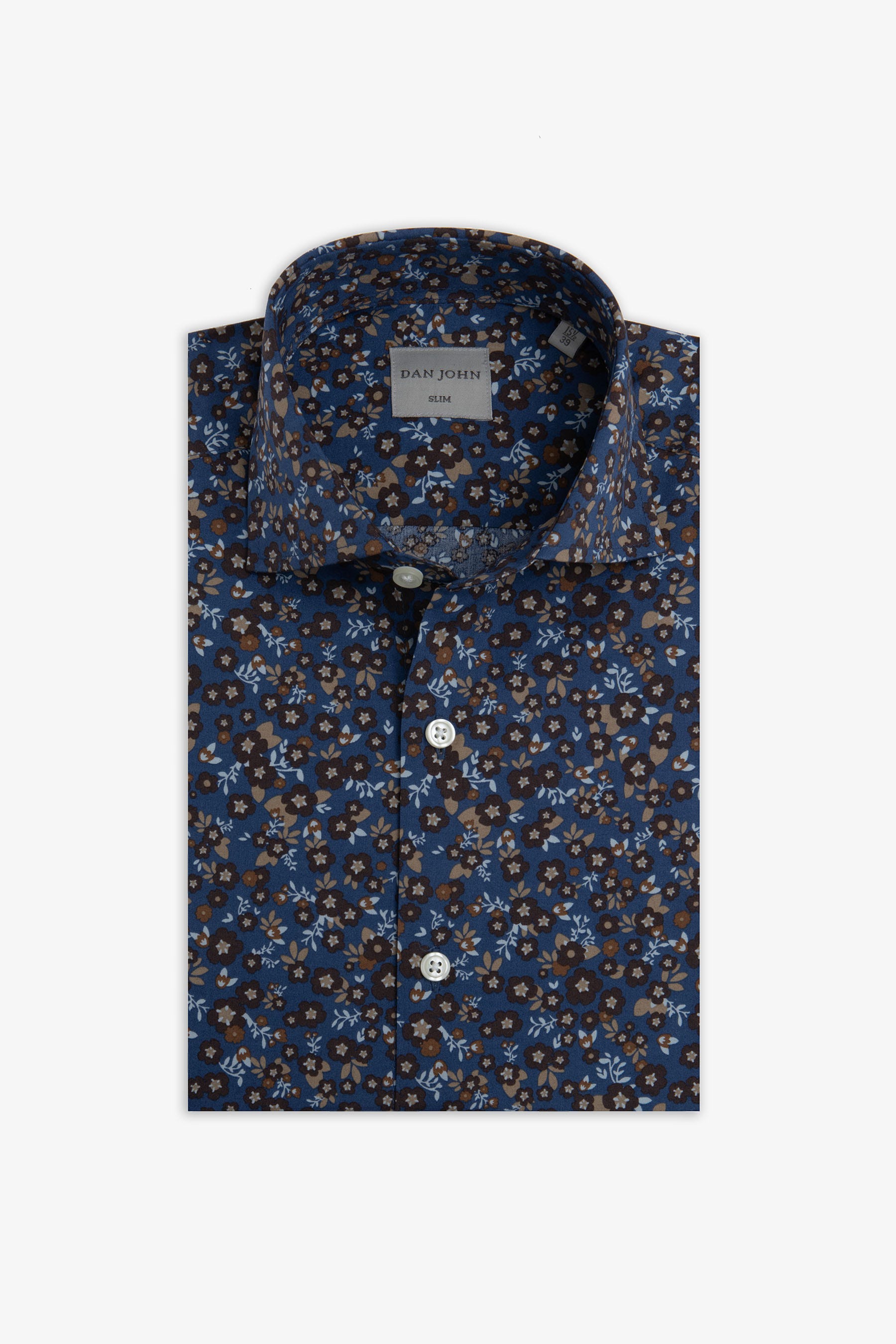 Camicia stampa fiori avion slim-Dan John