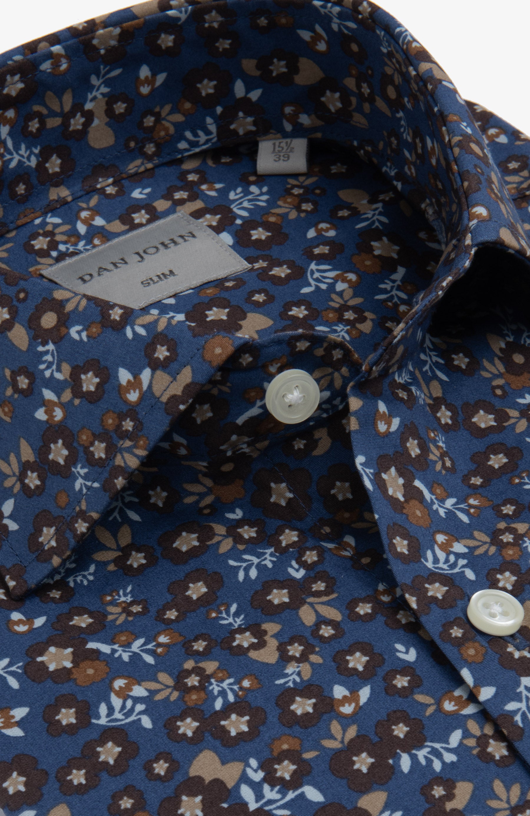 Camicia stampa fiori avion slim-Dan John