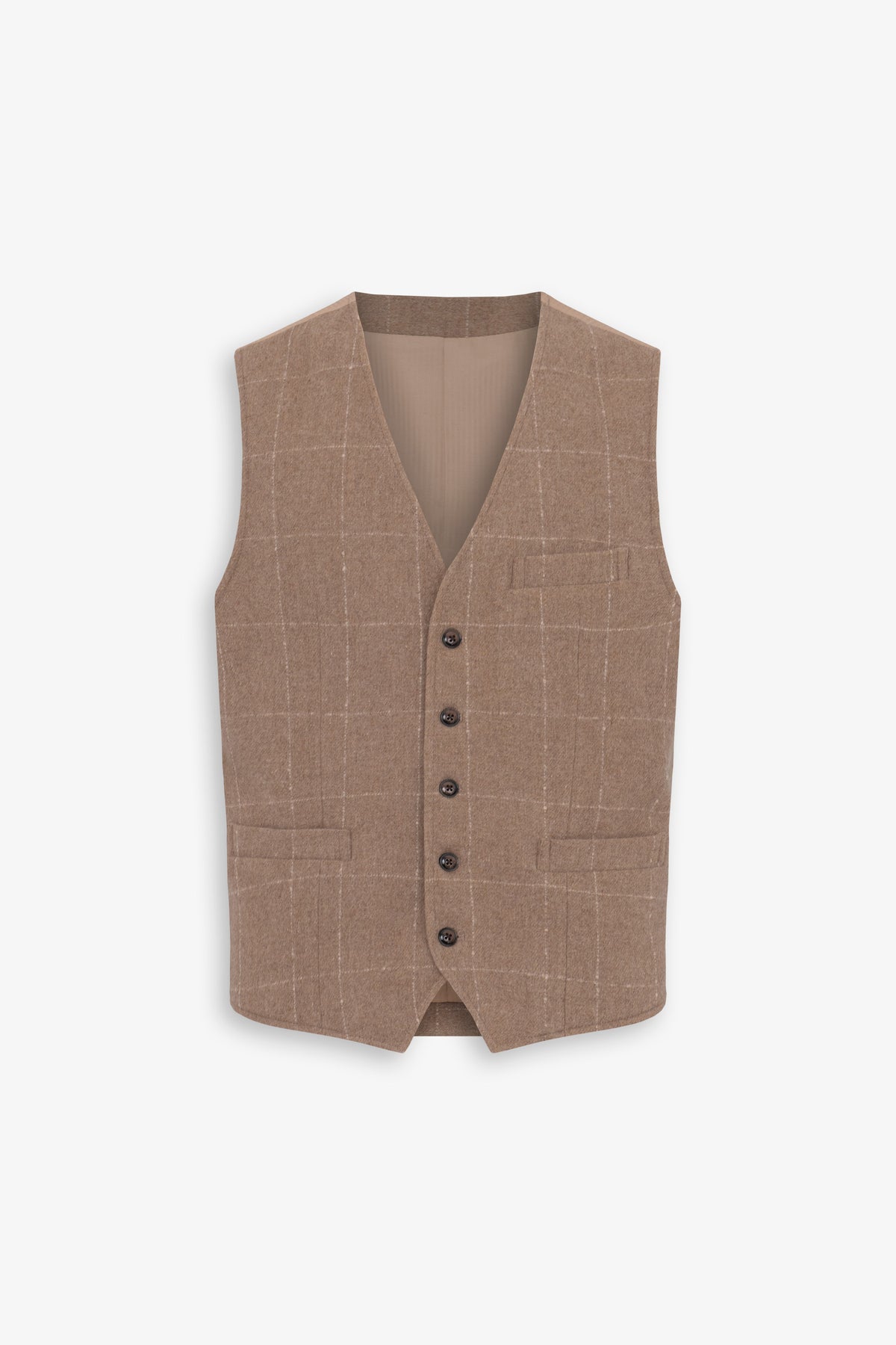 Gilet finestrato cammello-Dan John