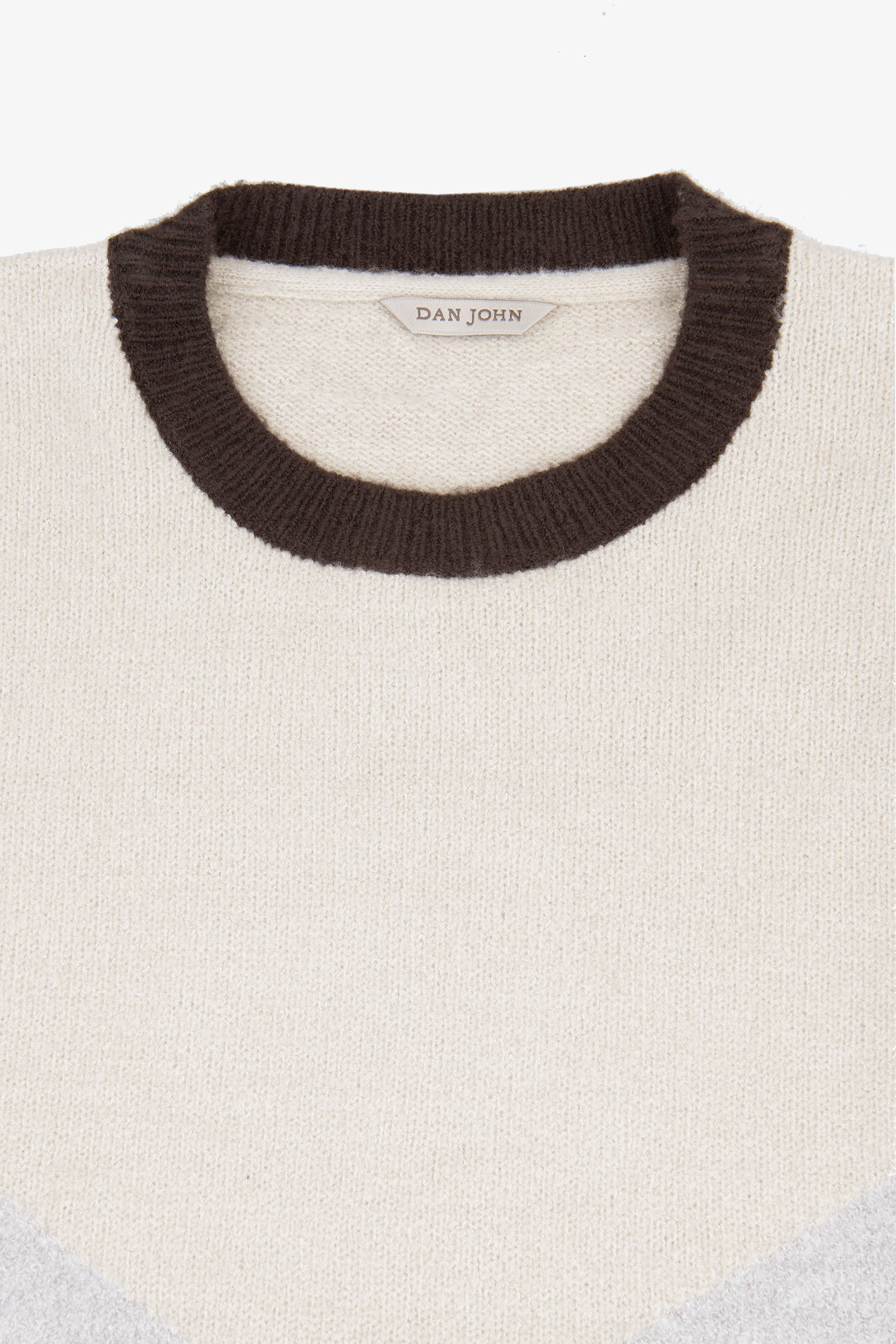 Maglia girocollo block color petrolio-Dan John