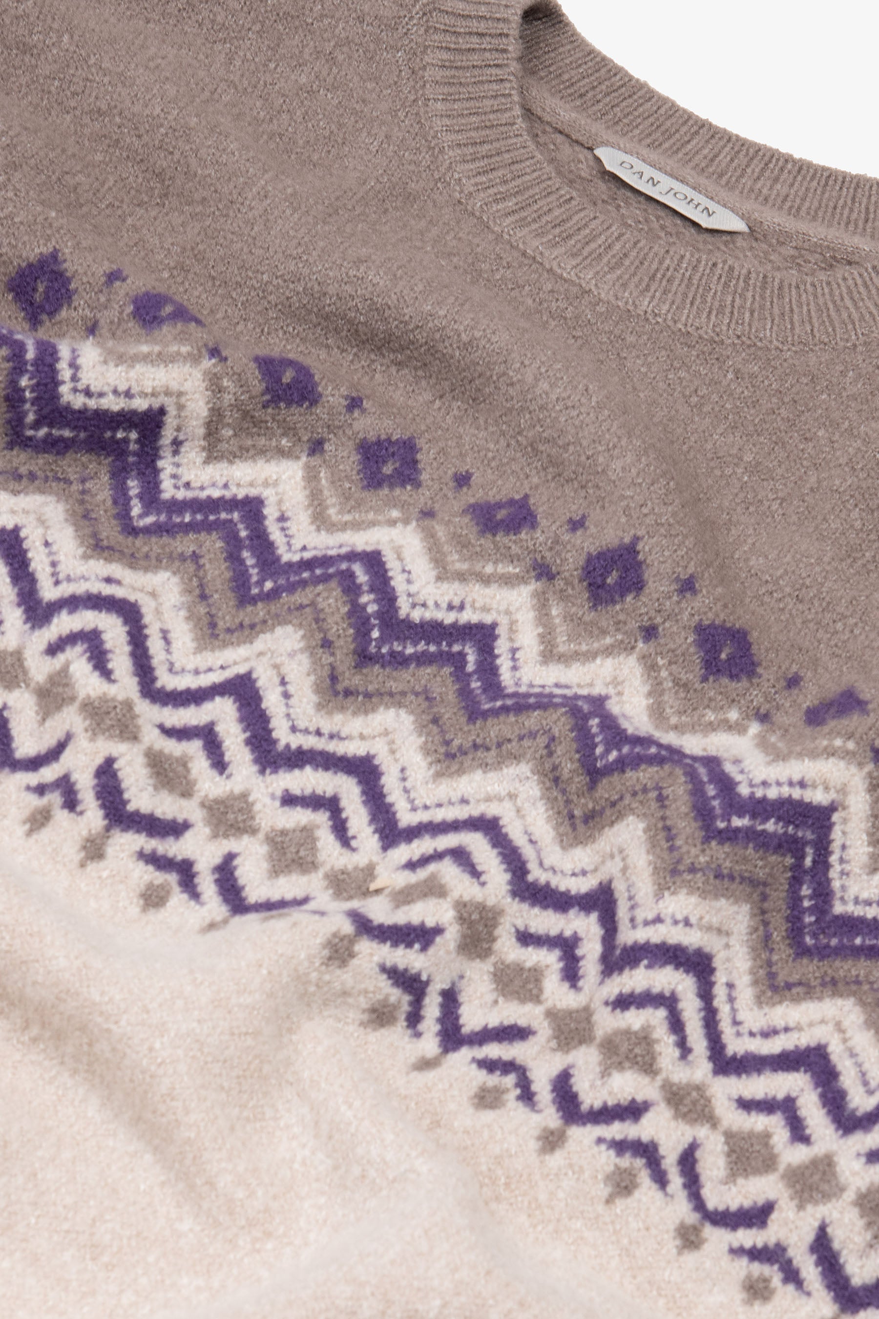 Maglia girocollo nordic viola-Dan John