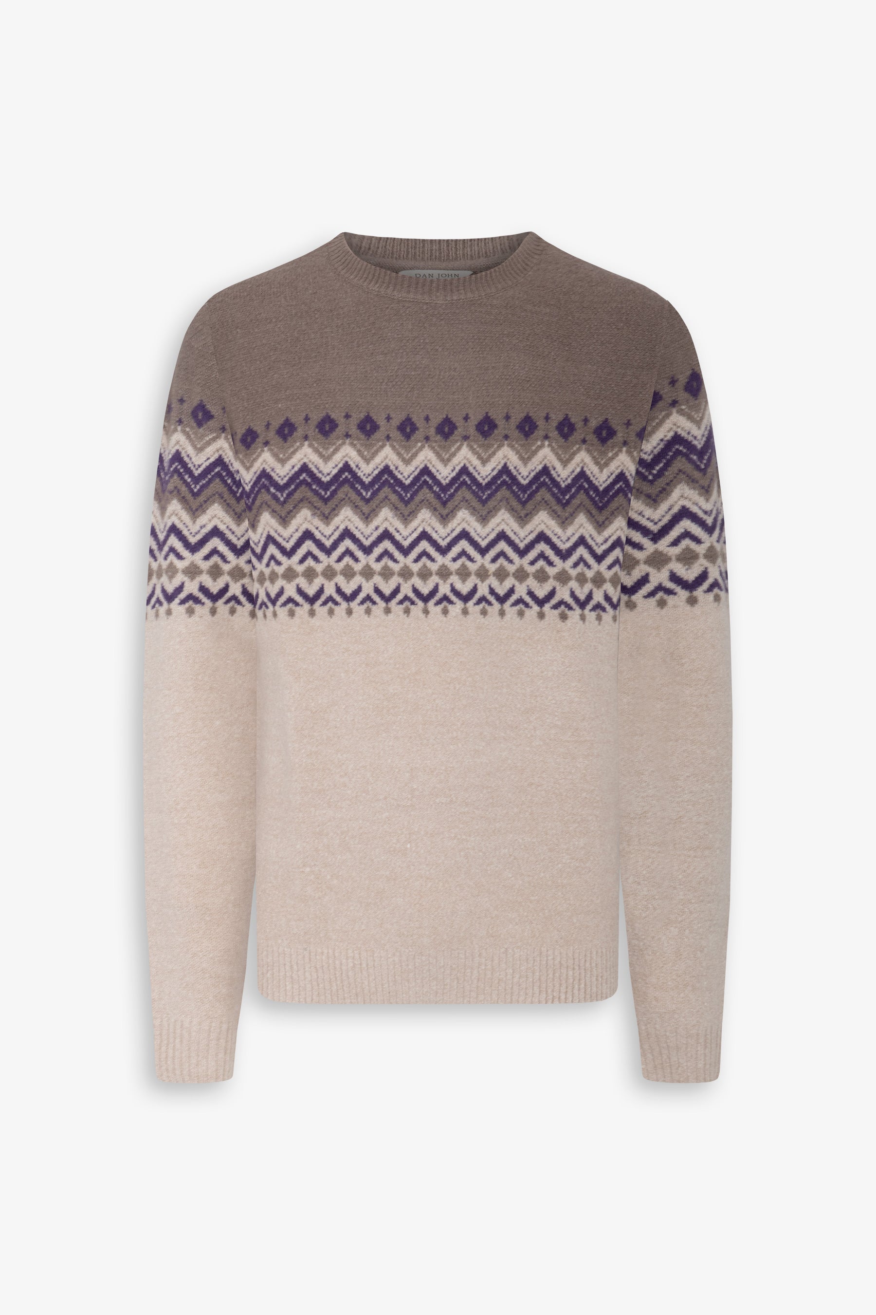 Maglia girocollo nordic viola-Dan John