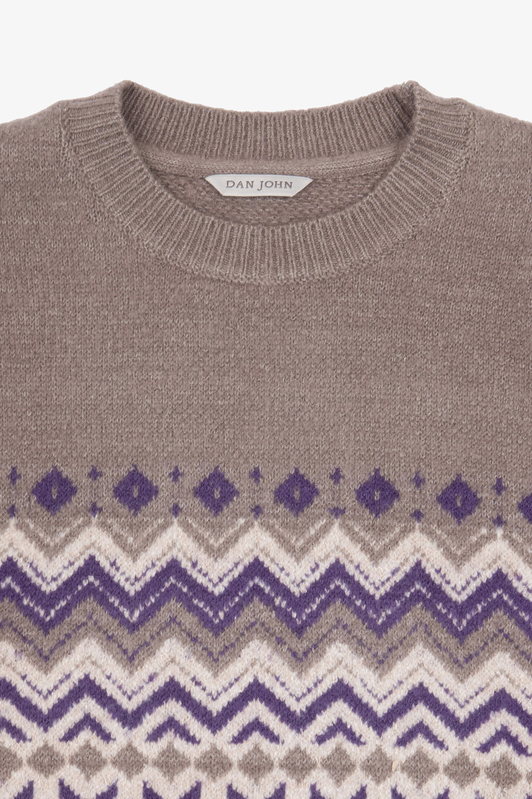 Maglia girocollo nordic viola-Dan John