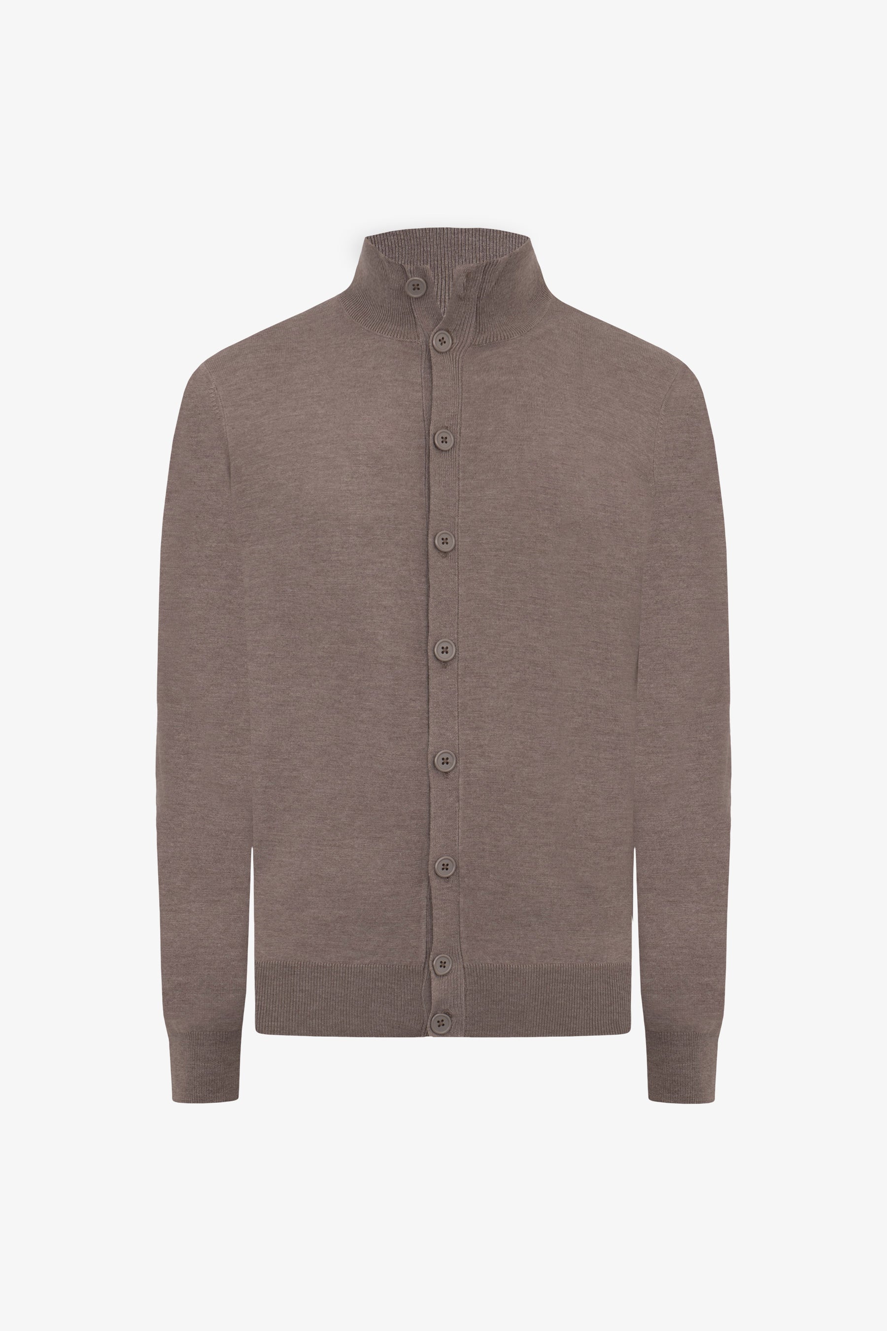 Cardigan bottoni tortora-Dan John