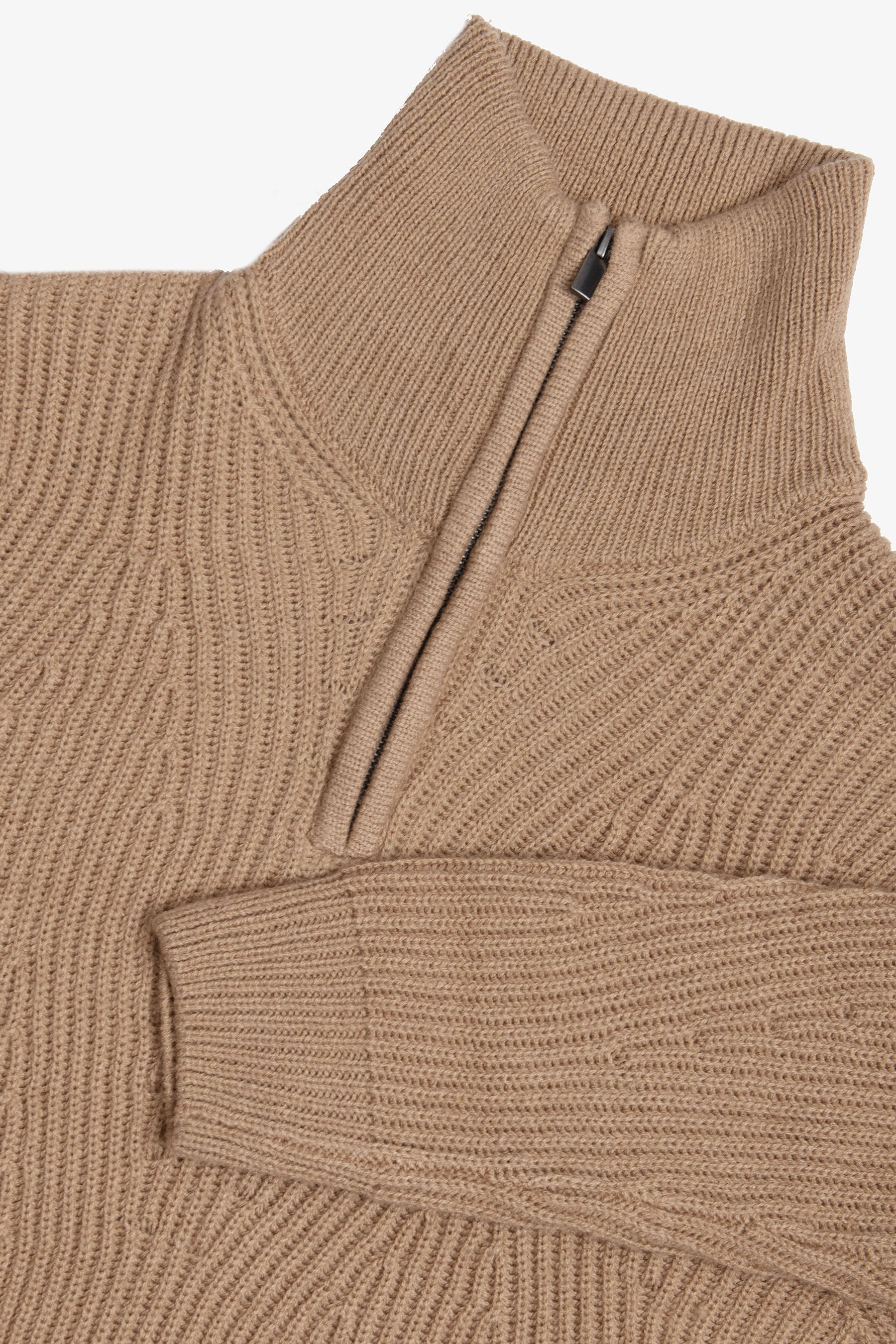 Maglia mezza zip costa inglese cammello-Dan John