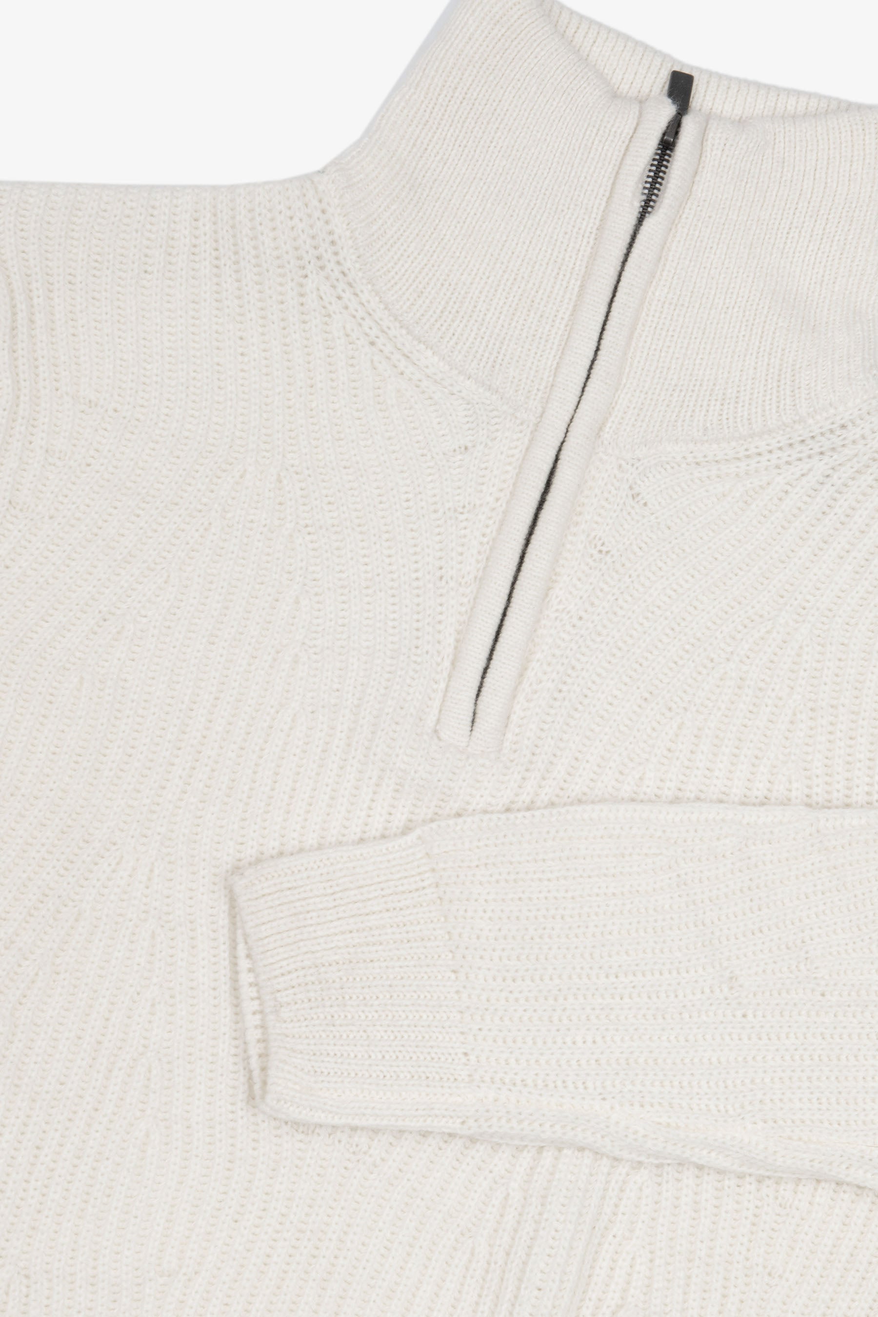 Maglia mezza zip costa inglese panna-Dan John