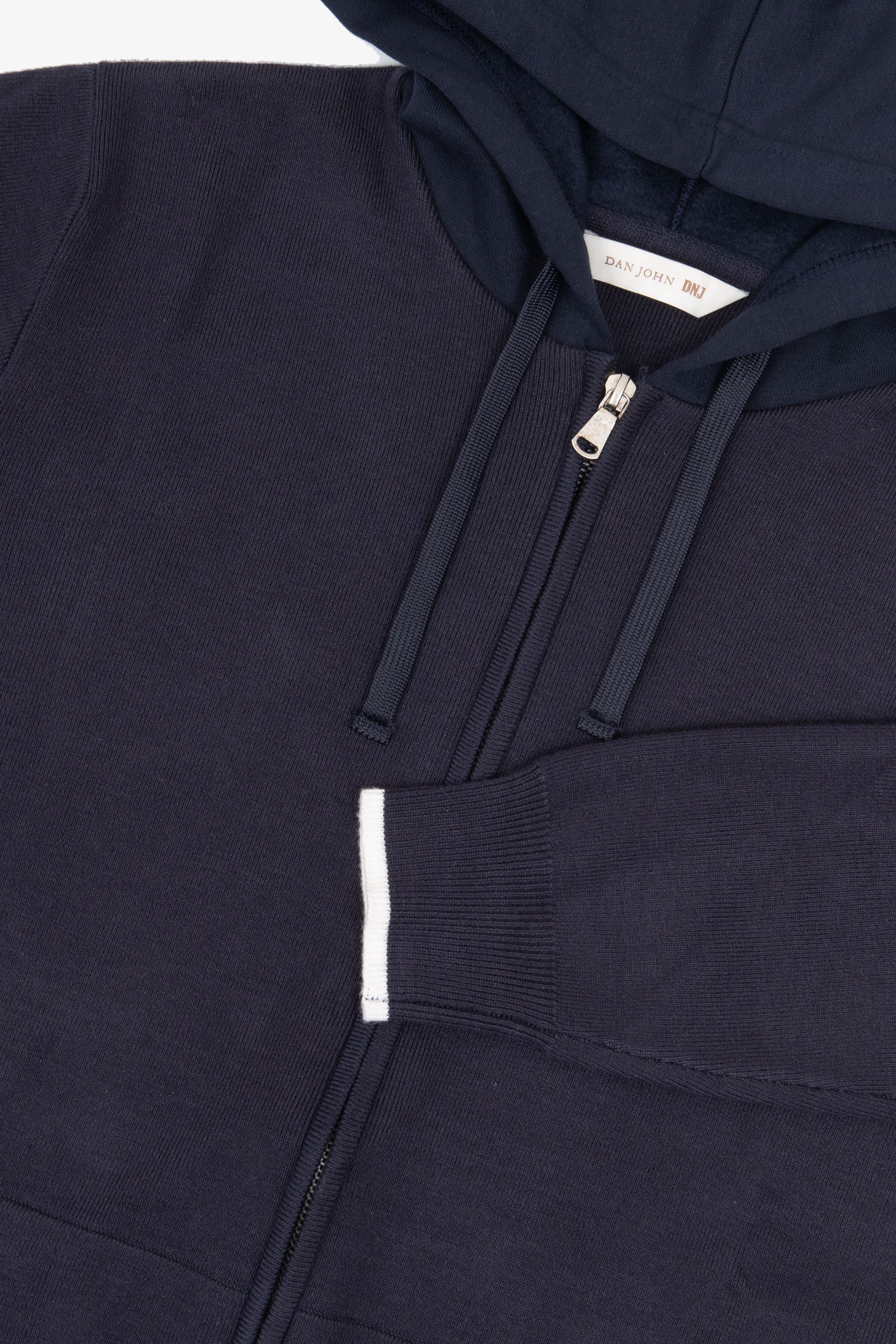 Felpa logata full zip DNJ blu-Dan John
