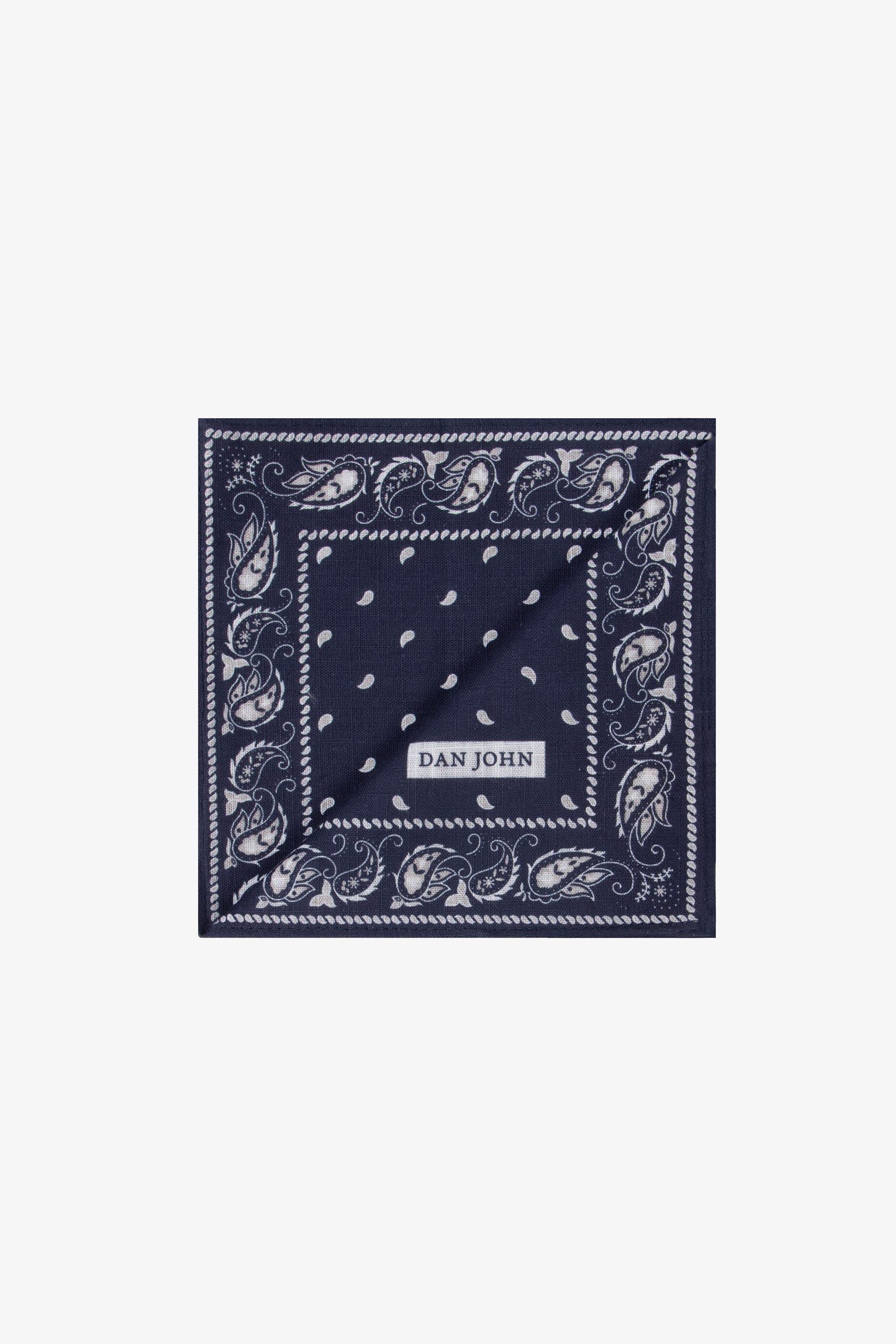 Pochette disegno cashmere blu-Dan John