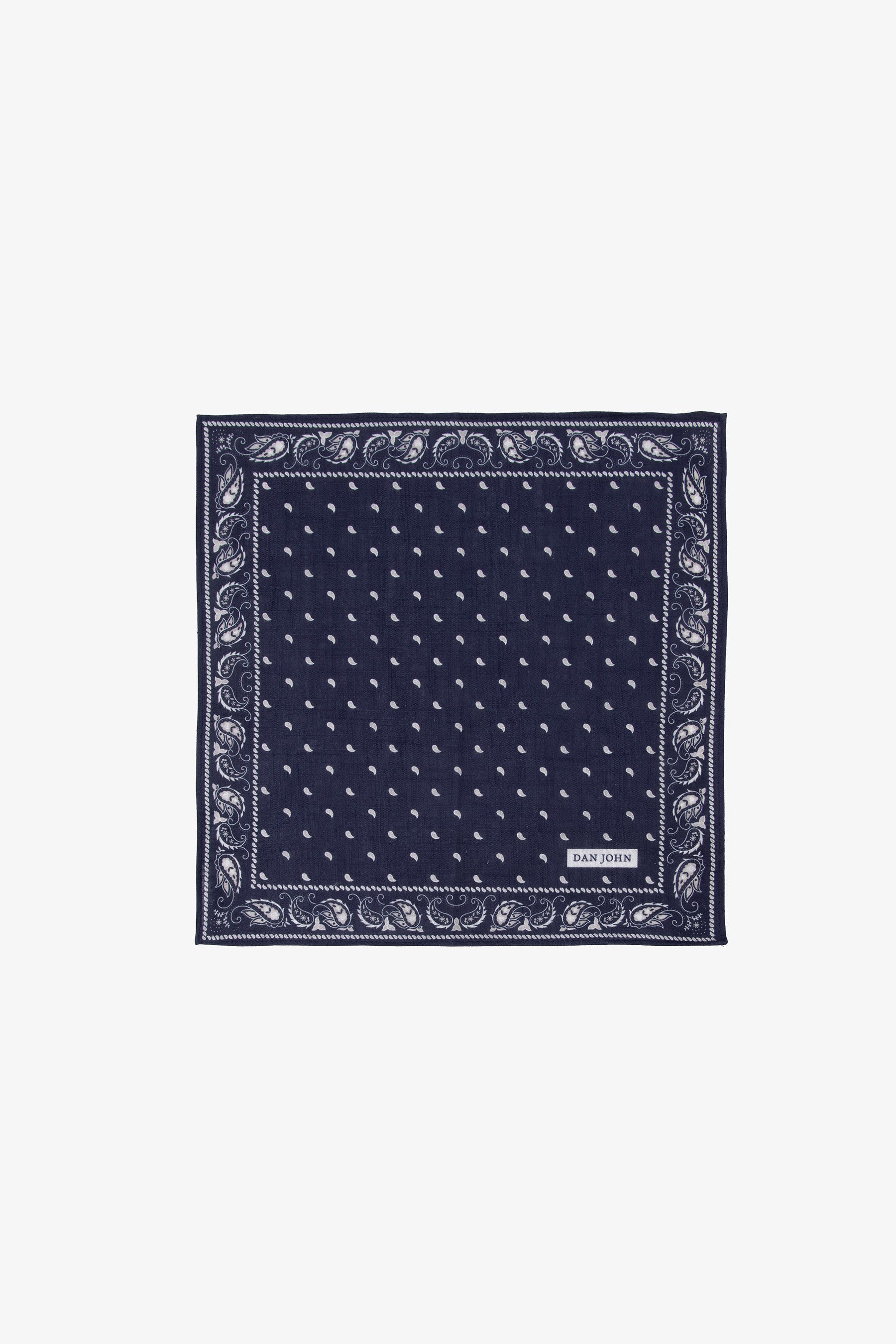 Pochette disegno cashmere blu-Dan John