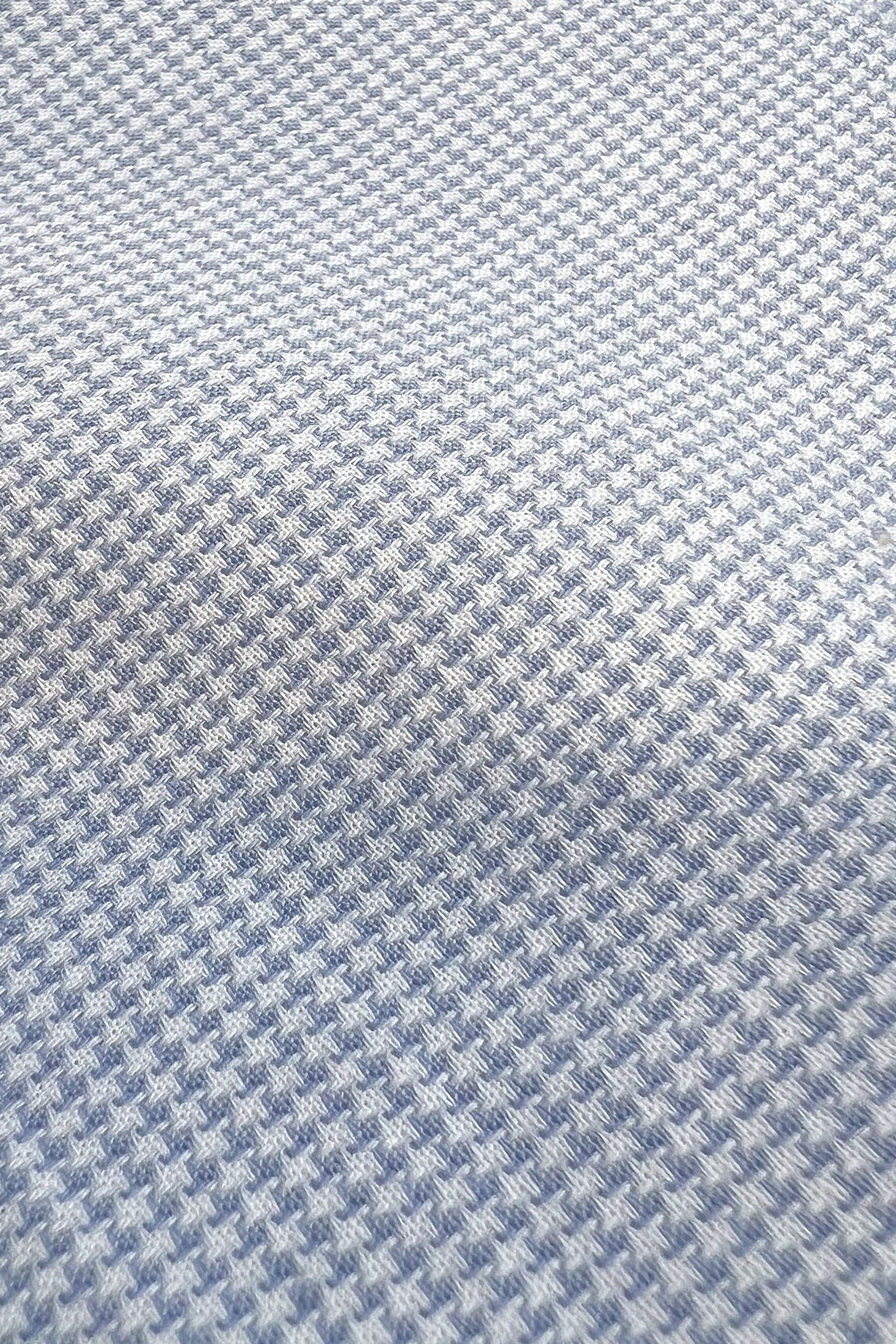 Camicia pied de poule azzurra