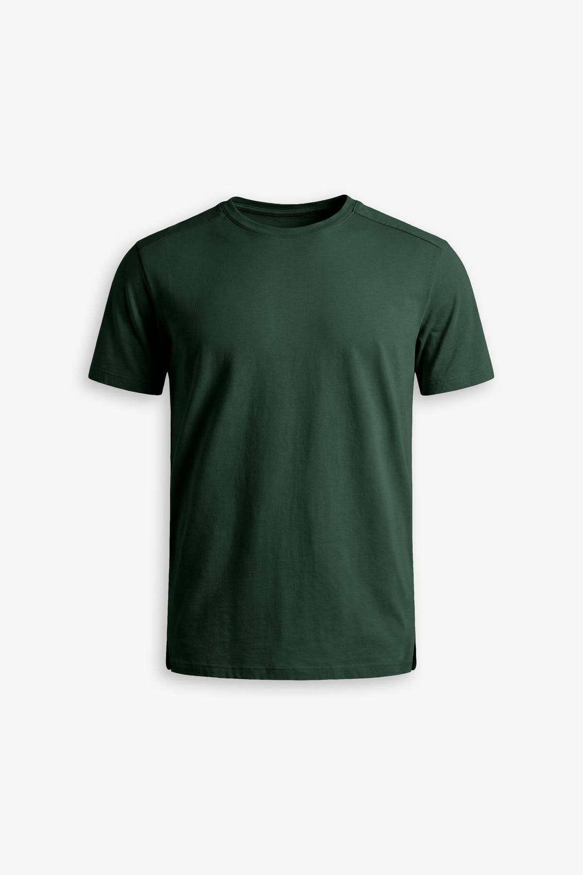 T-shirt in cotone interlock verde