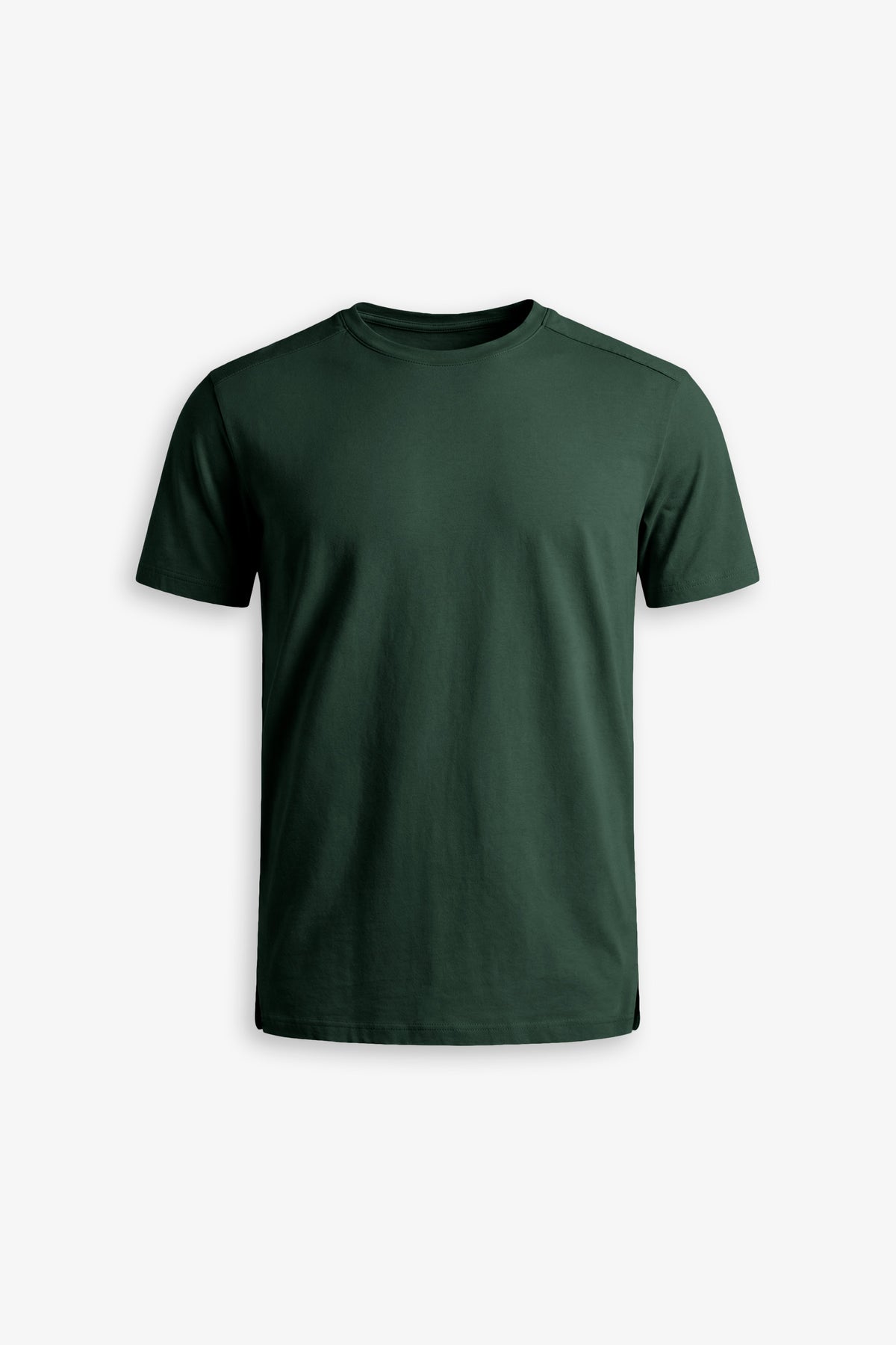 T-shirt in cotone interlock verde