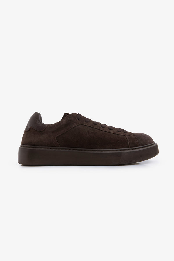 Sneakers in suede moro