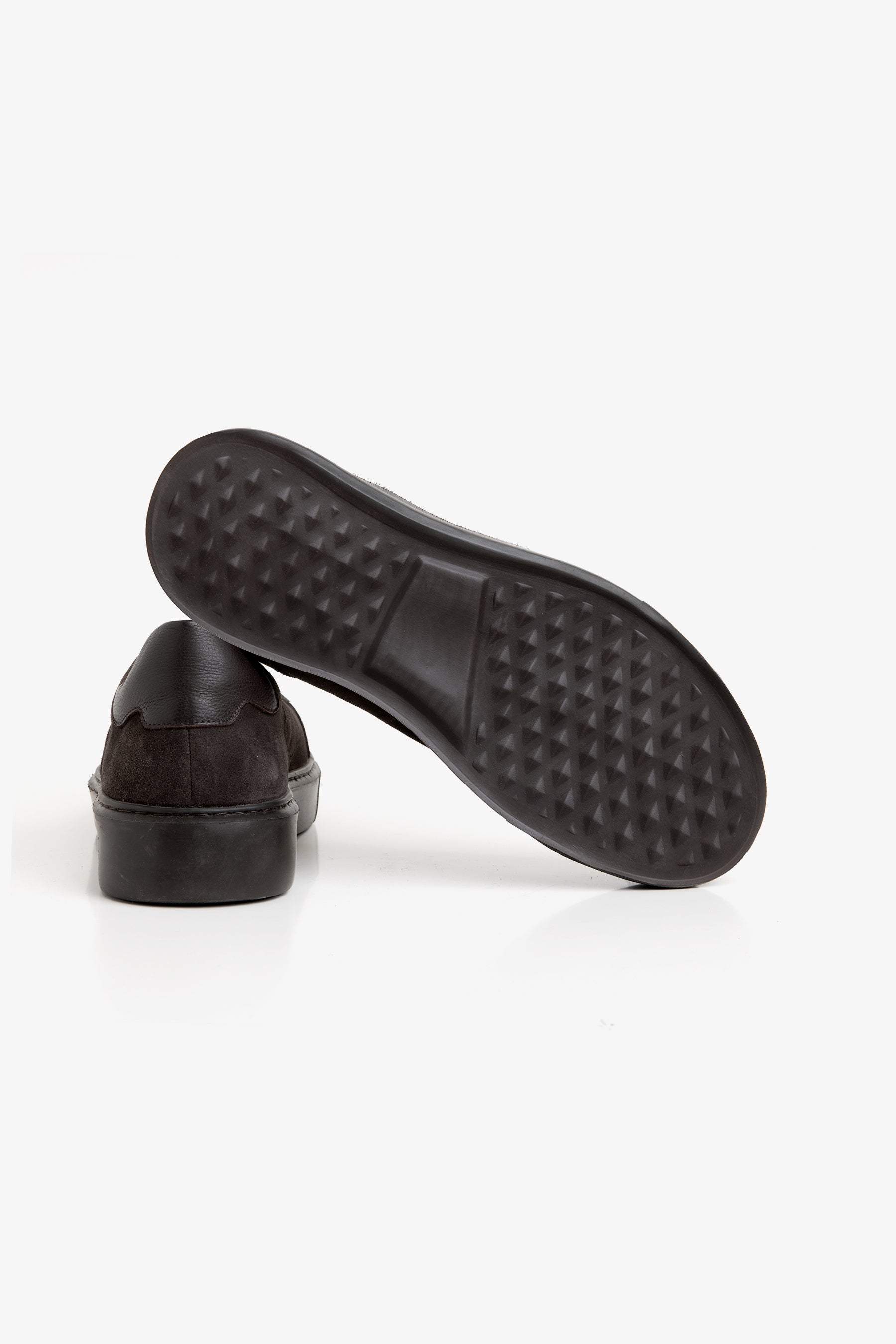 Sneakers in suede moro