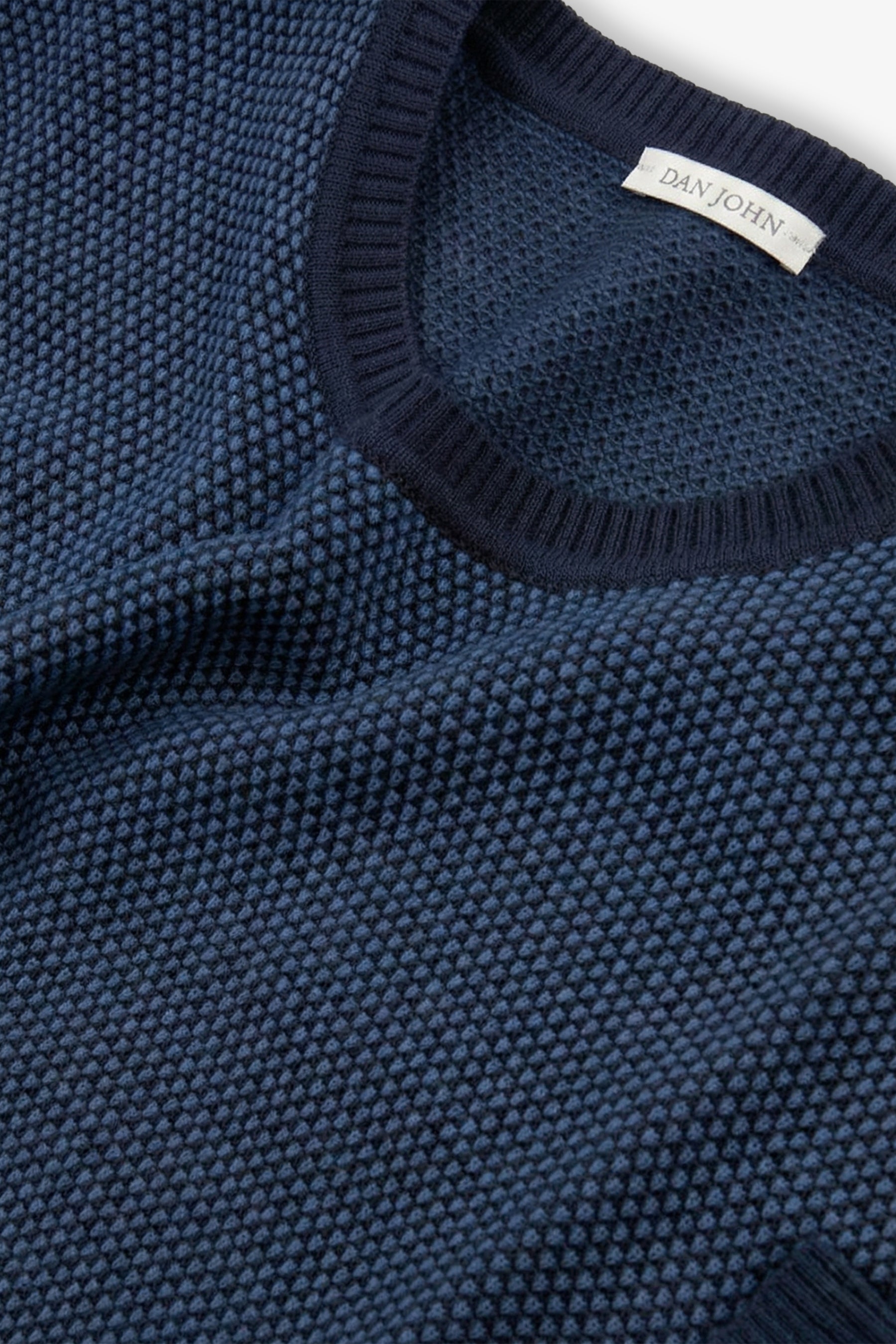 Maglia girocollo chicco riso bicolore blu