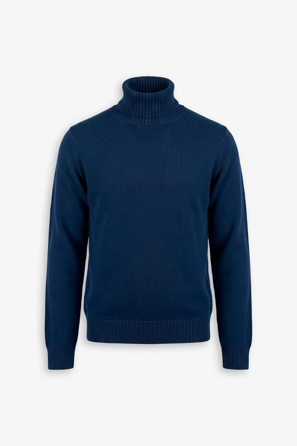 Maglia dolcevita rasata blu