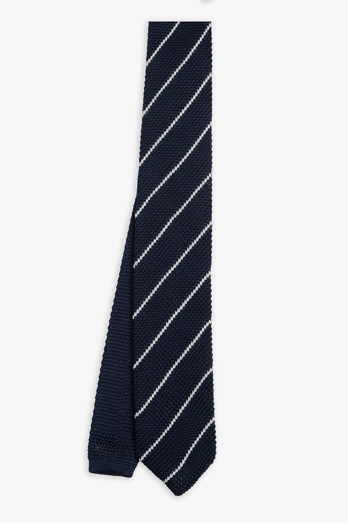 Cravatta jacquard regimental blu