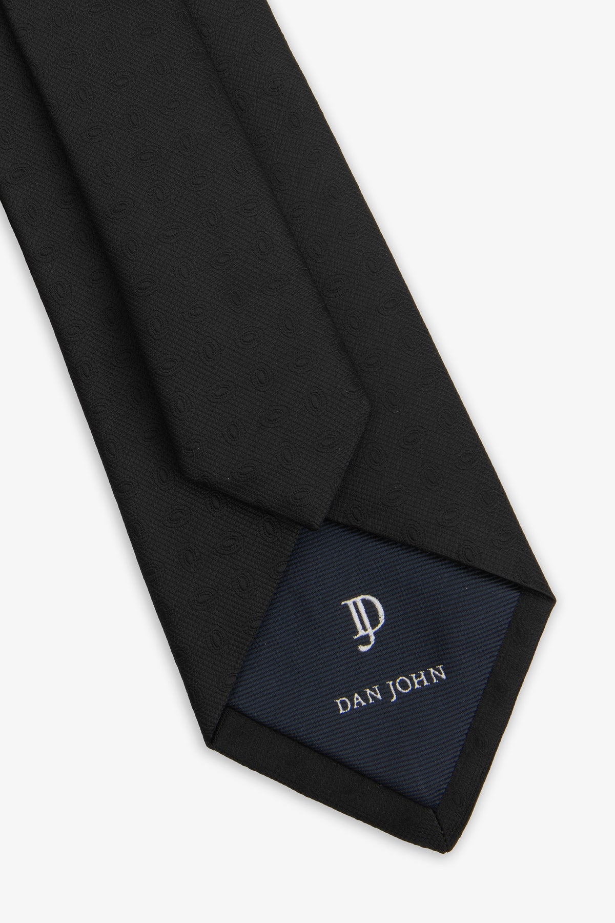 Corbata de jacquard con micro círculos azul