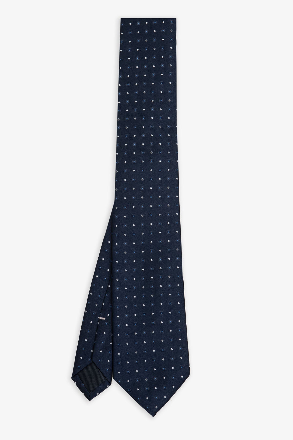Cravatta jacquard micro fantasia blu