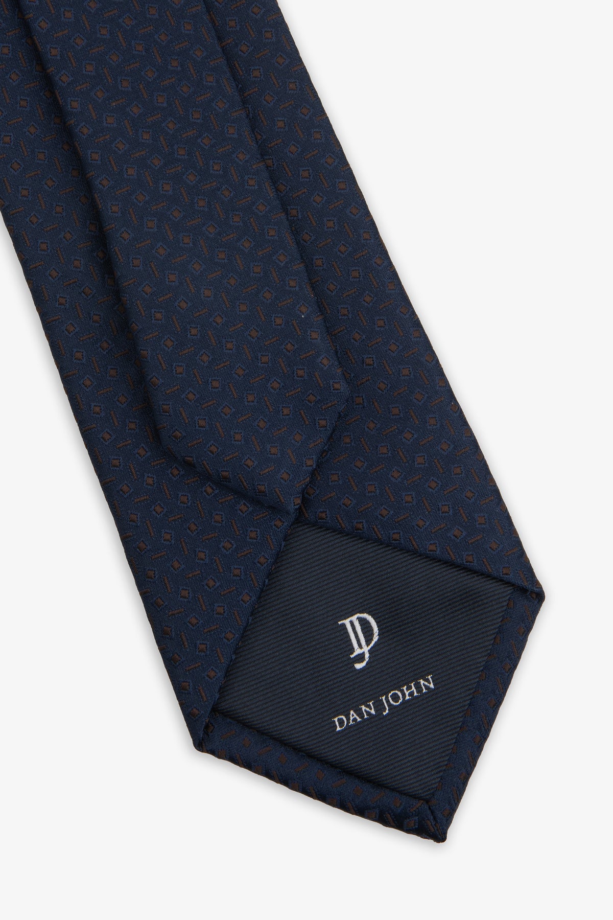 Cravatta jacquard micro fantasia blu