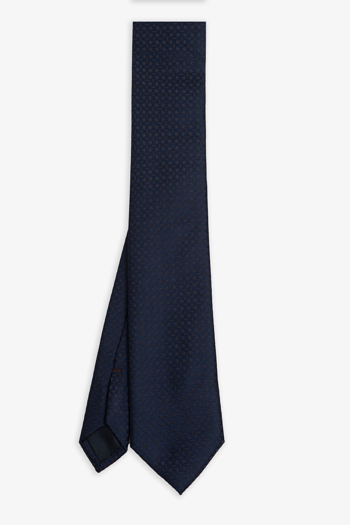 Cravatta jacquard micro fantasia blu