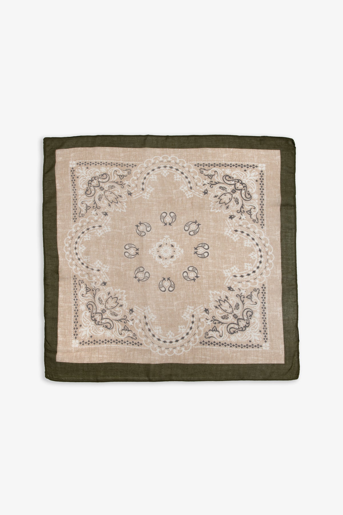 Foulard disegno cashmere verde