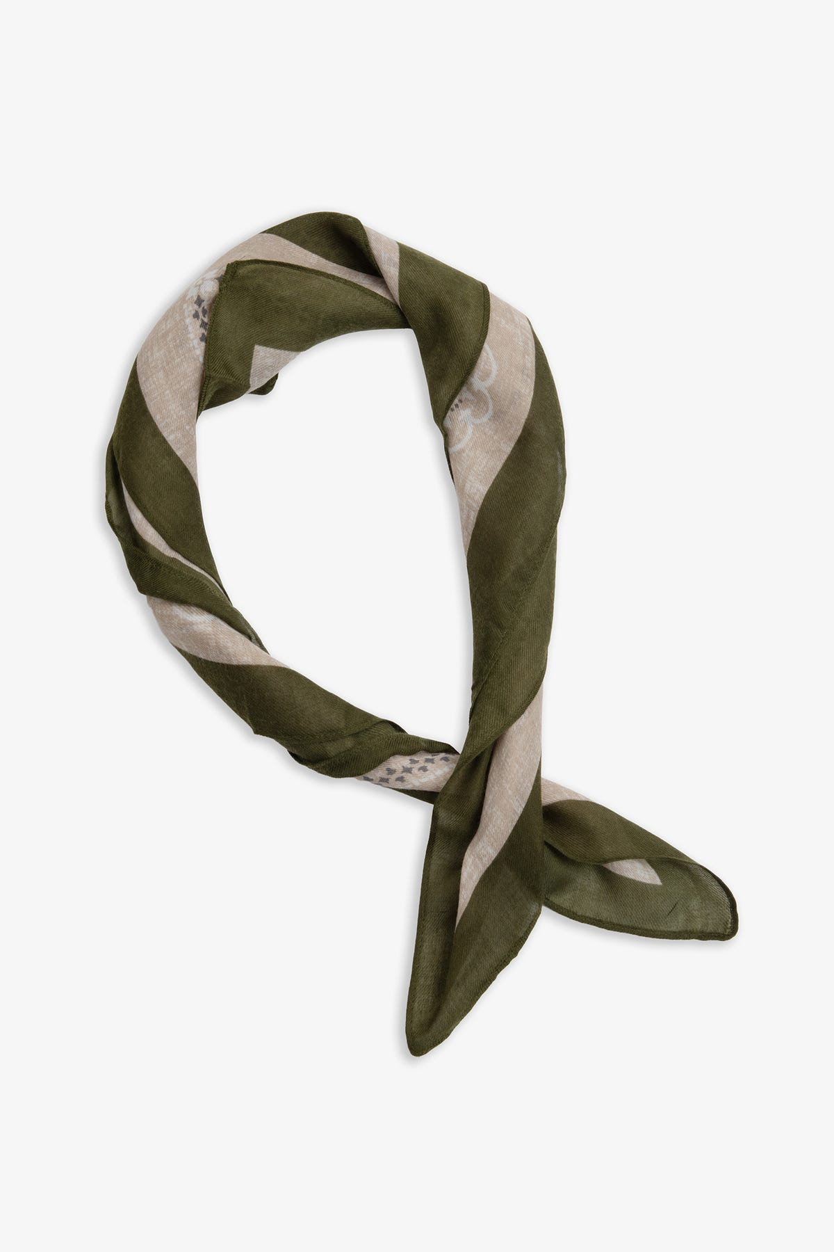 Foulard disegno cashmere verde