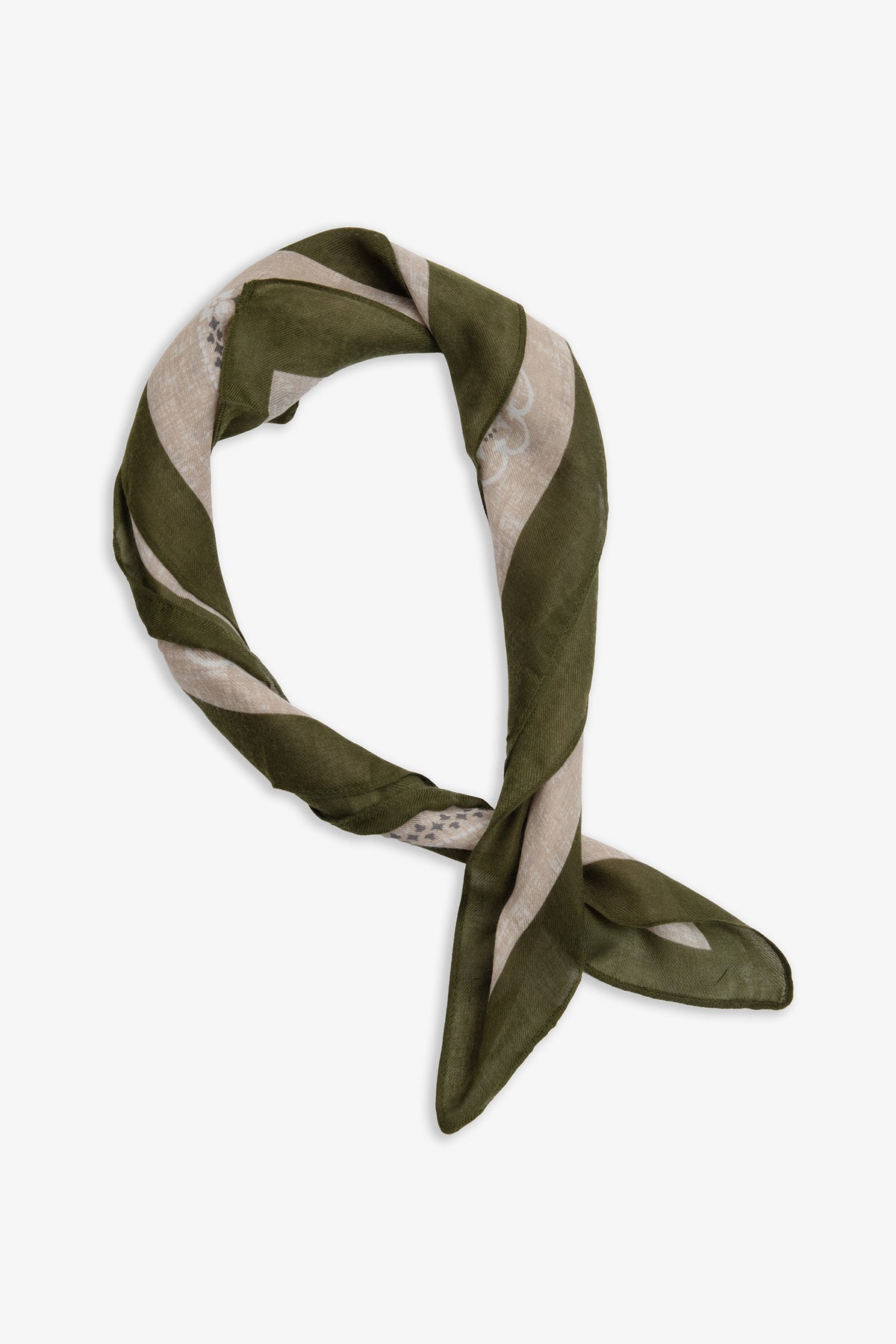 Foulard disegno cashmere verde