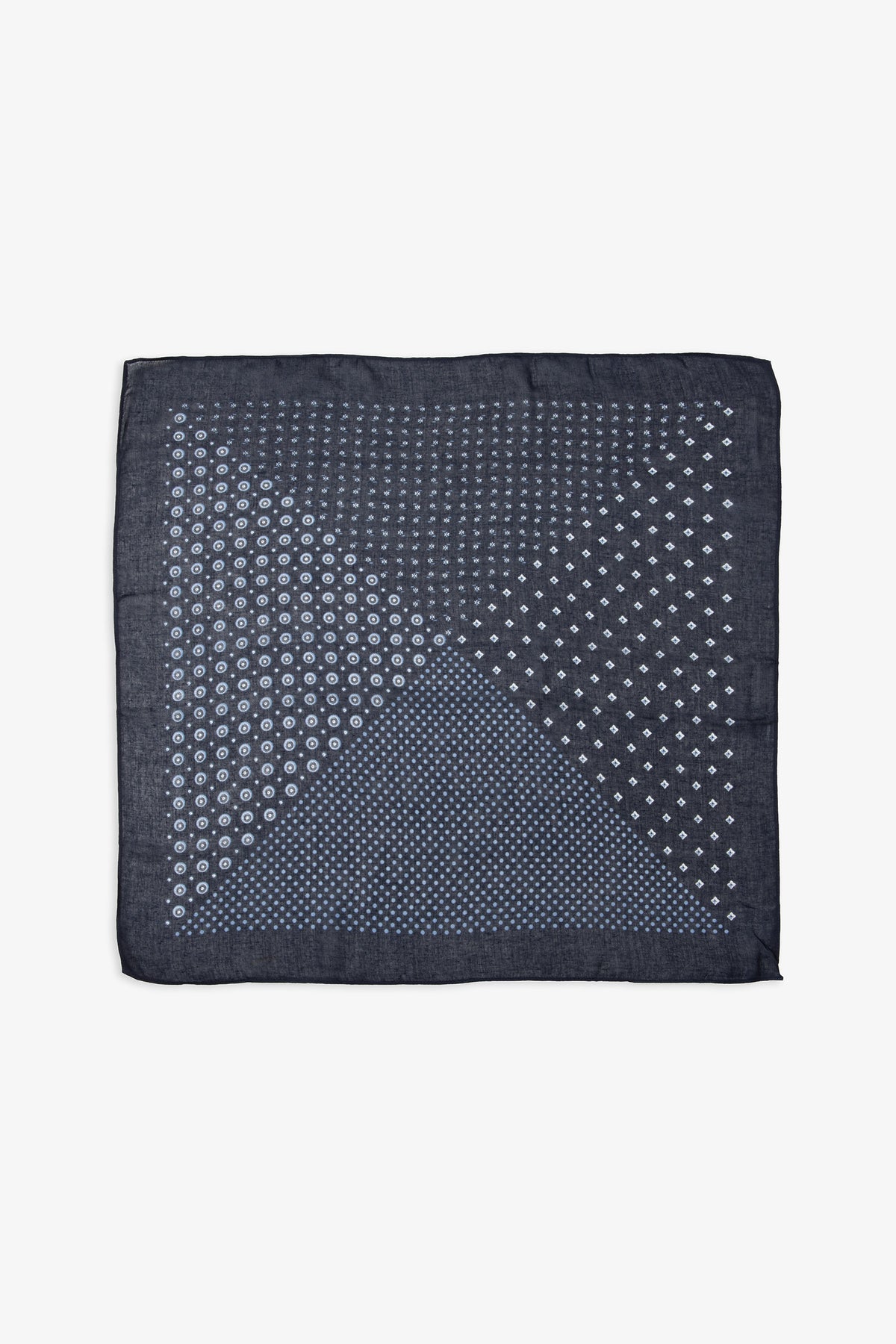 Foulard disegno cerchi blu