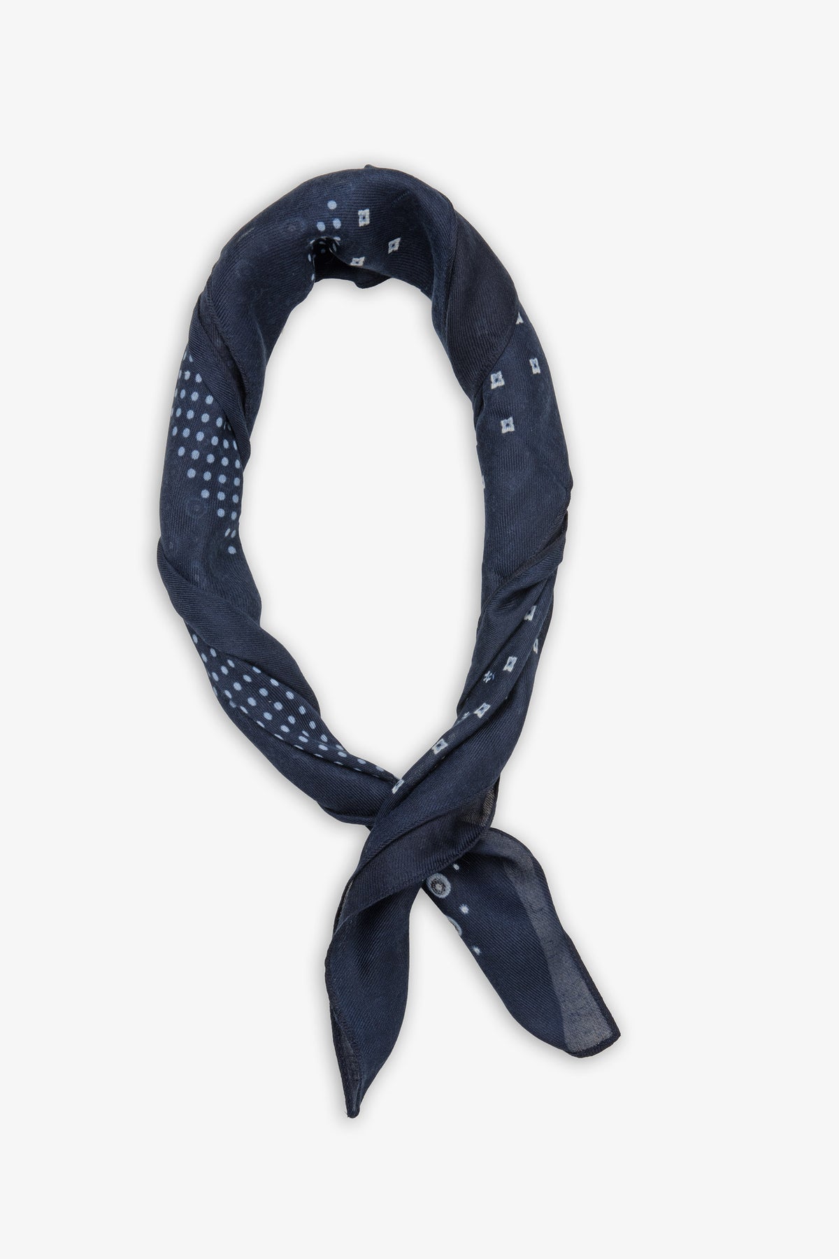 Foulard disegno cerchi blu