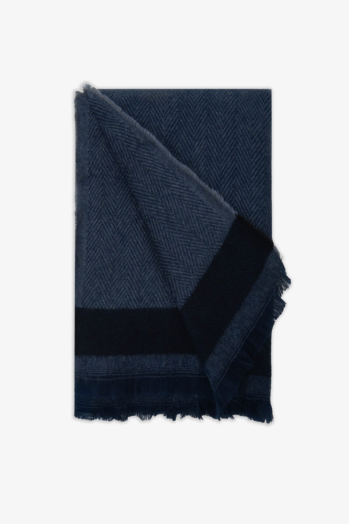 Sciarpa disegno geometrico blu