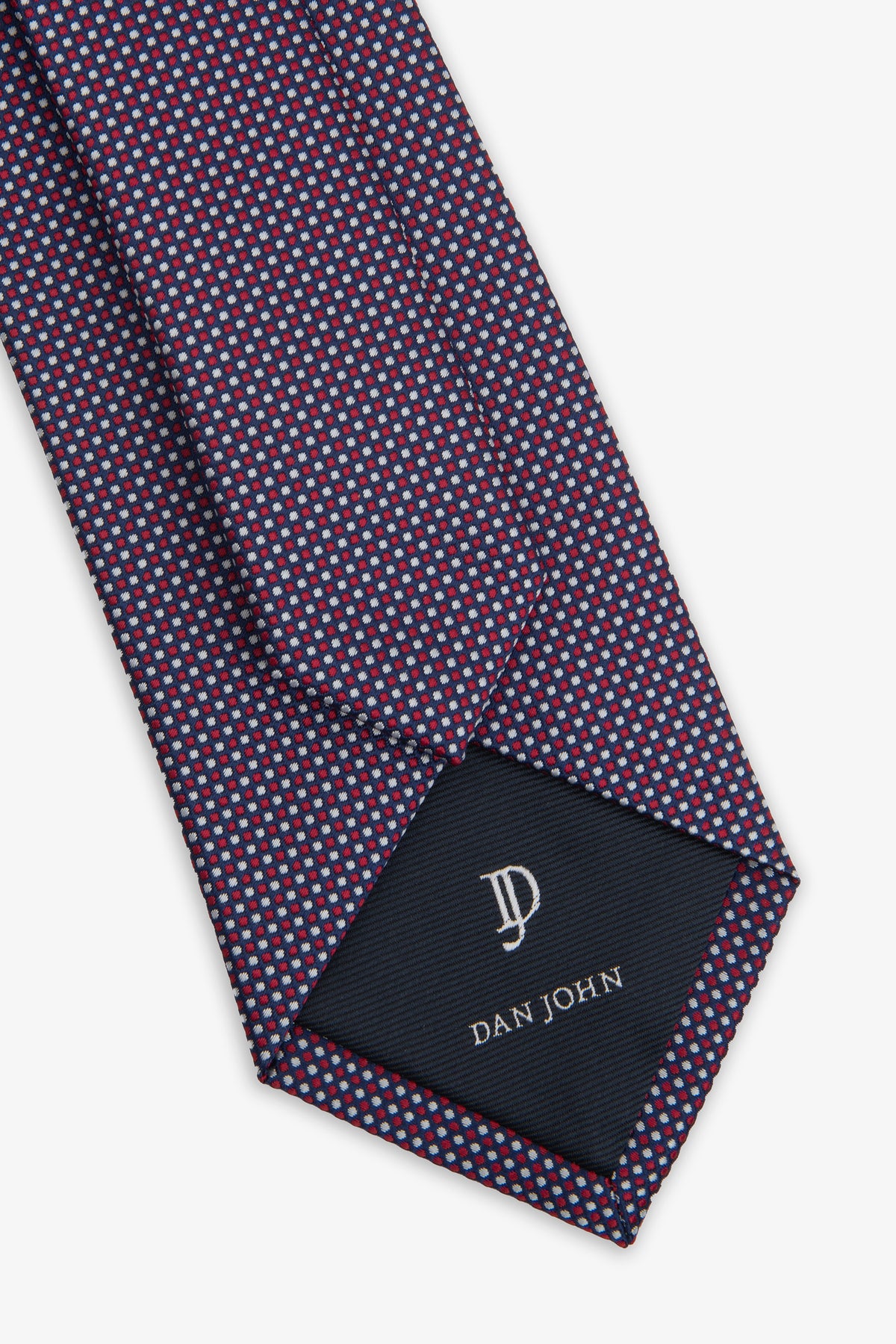 Cravatta jacquard micro fantasia blu