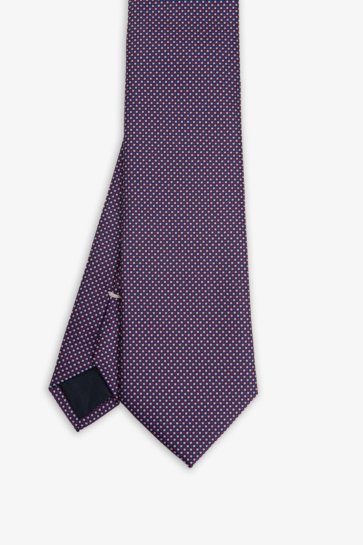 Cravatta jacquard micro fantasia blu