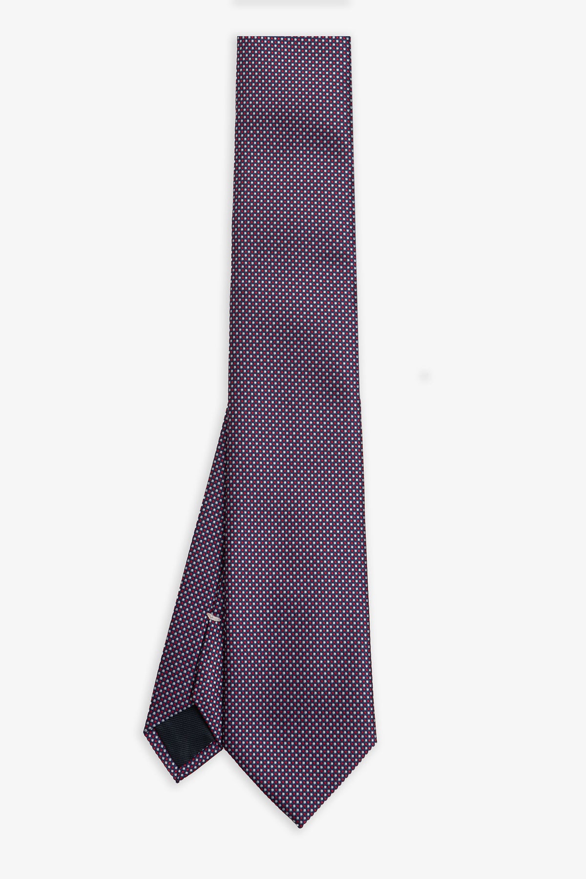 Cravatta jacquard micro fantasia blu