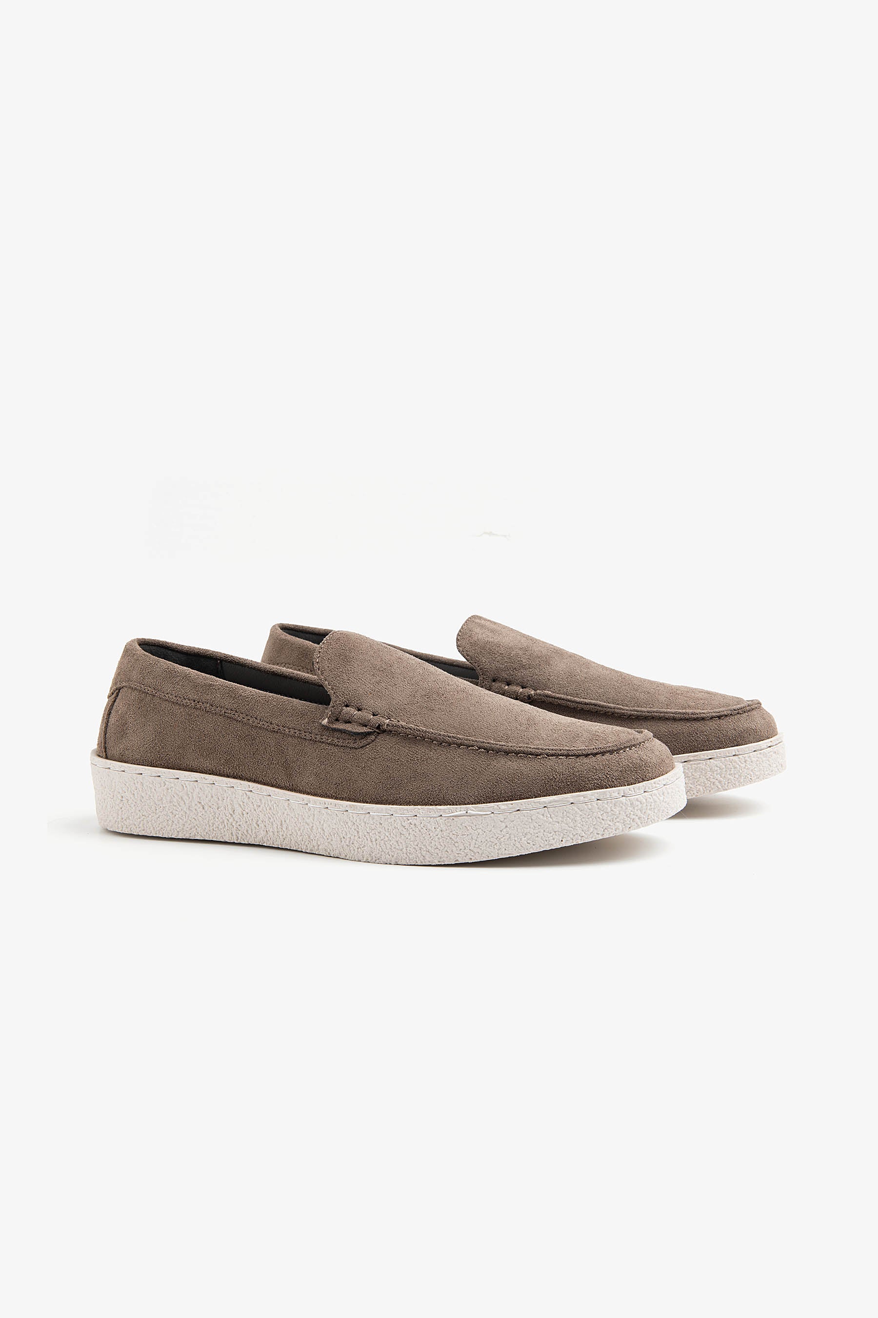 Mocassino ecosuede tortora