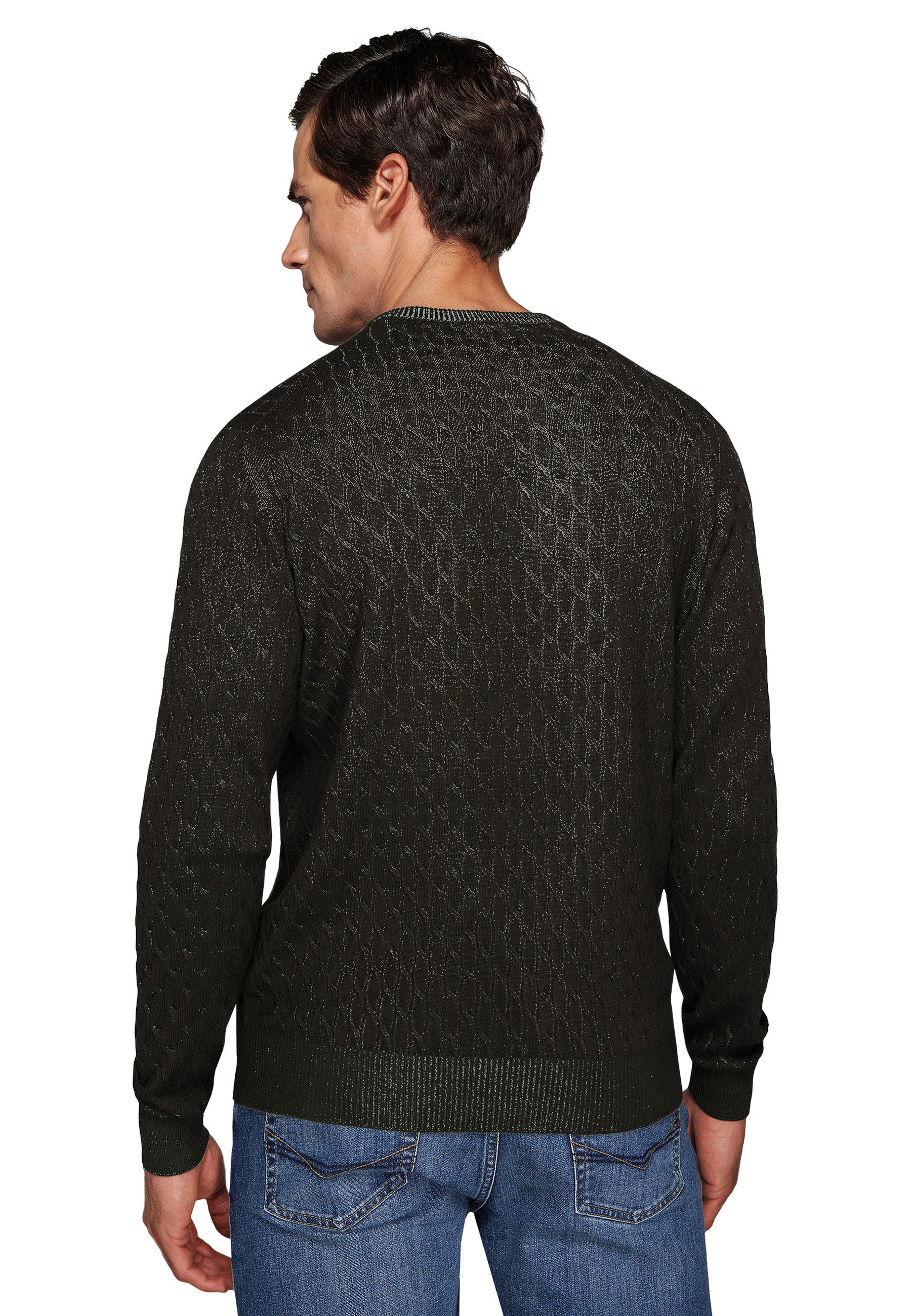 Maglia girocollo treccia moro