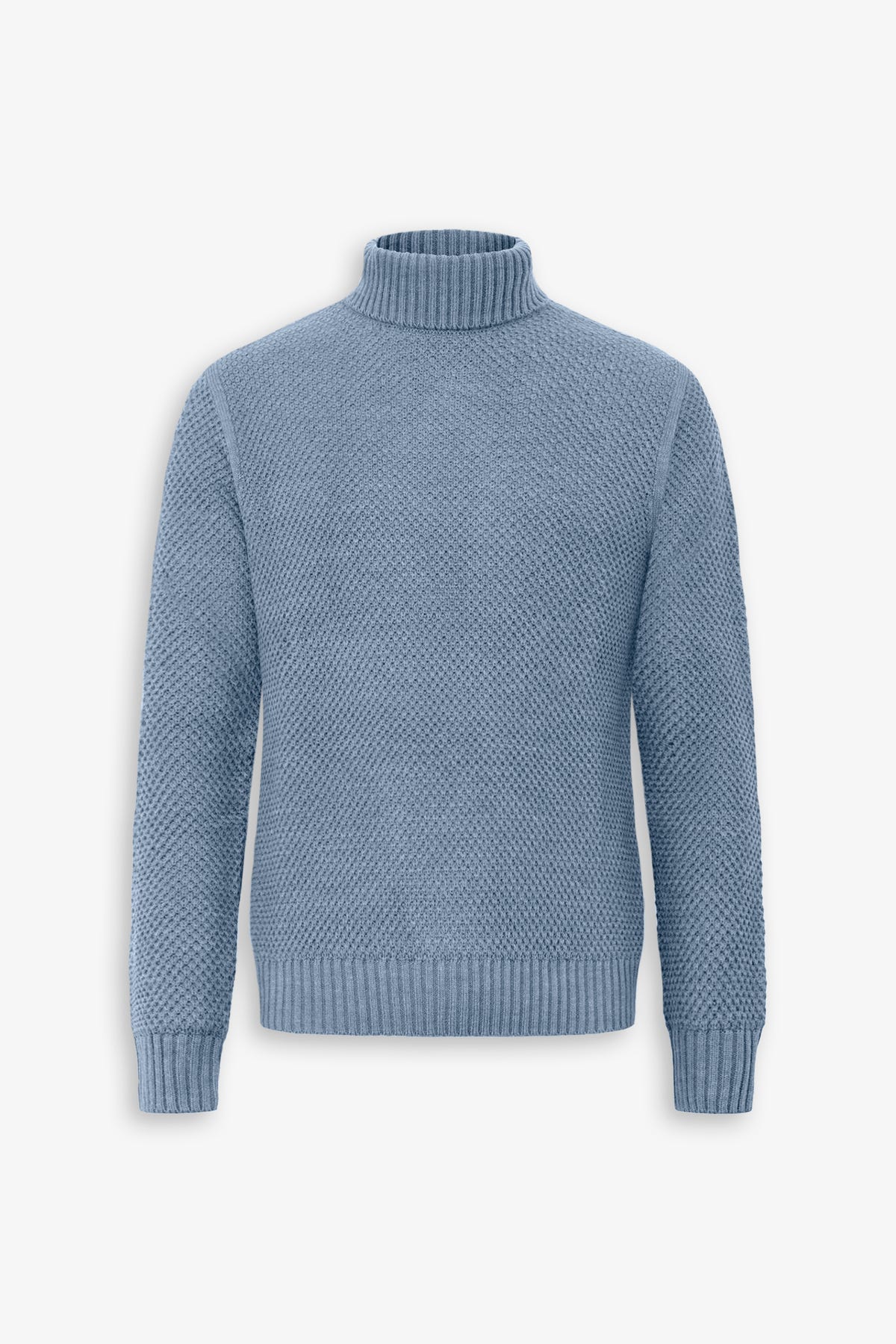 Maglia dolcevita punto canestro carta da zucchero
