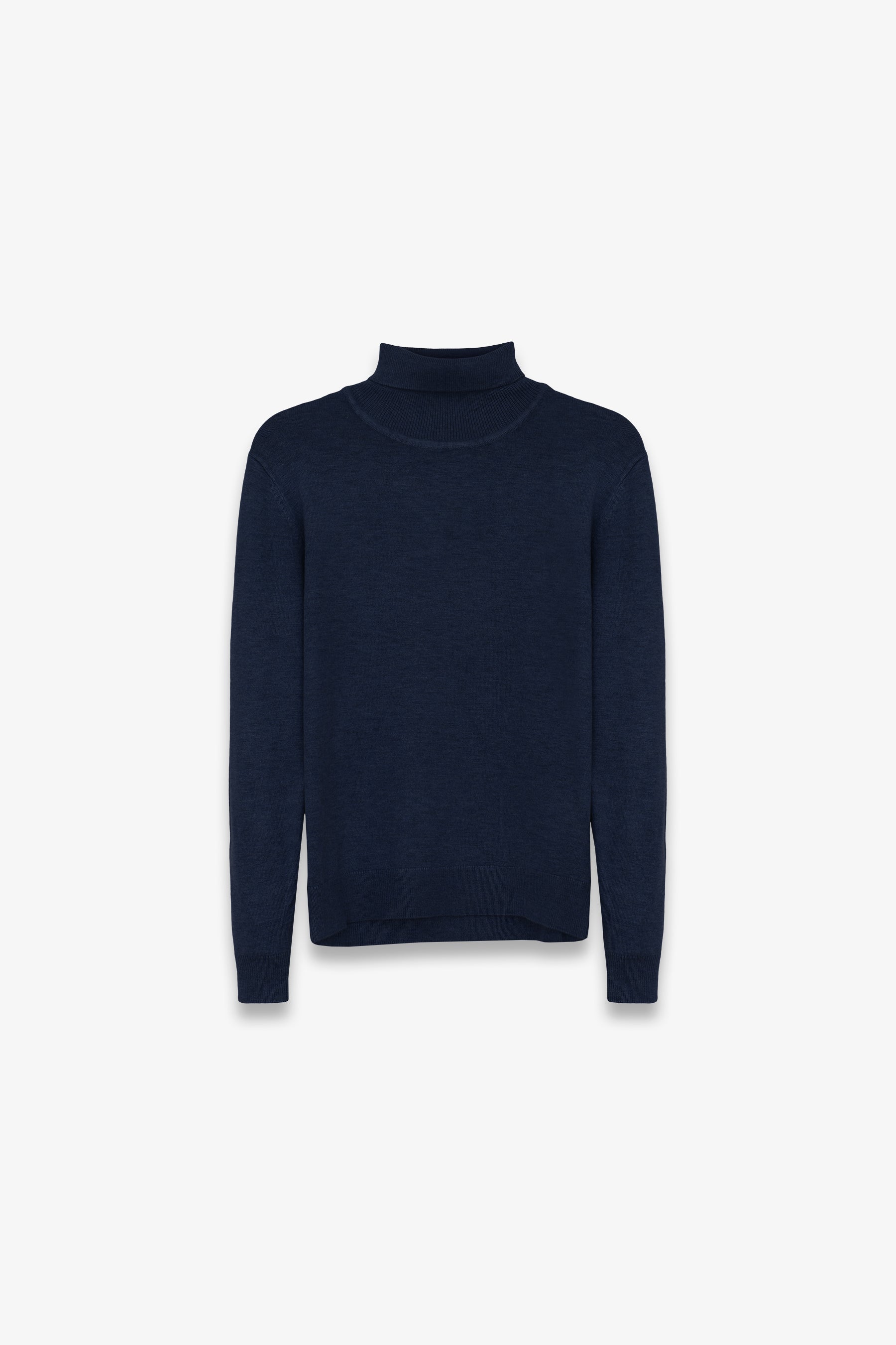 KIDS Blue basic knit turtleneck